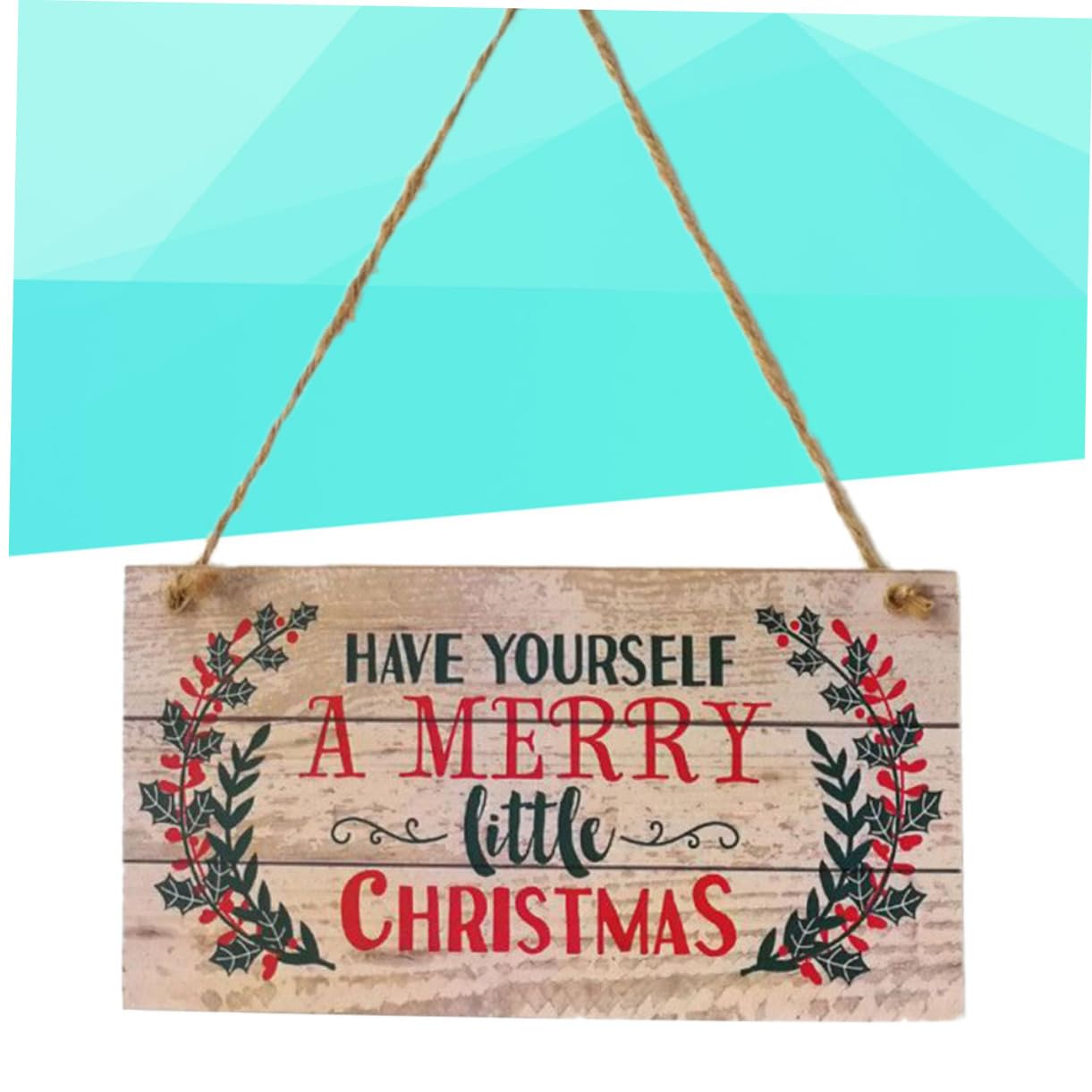 Decoración Navideña Colgante Para Puerta De Madera 20x10x0,5 Cm Letrero Merry Christmas Para Ambiente Festivo y Reuniones