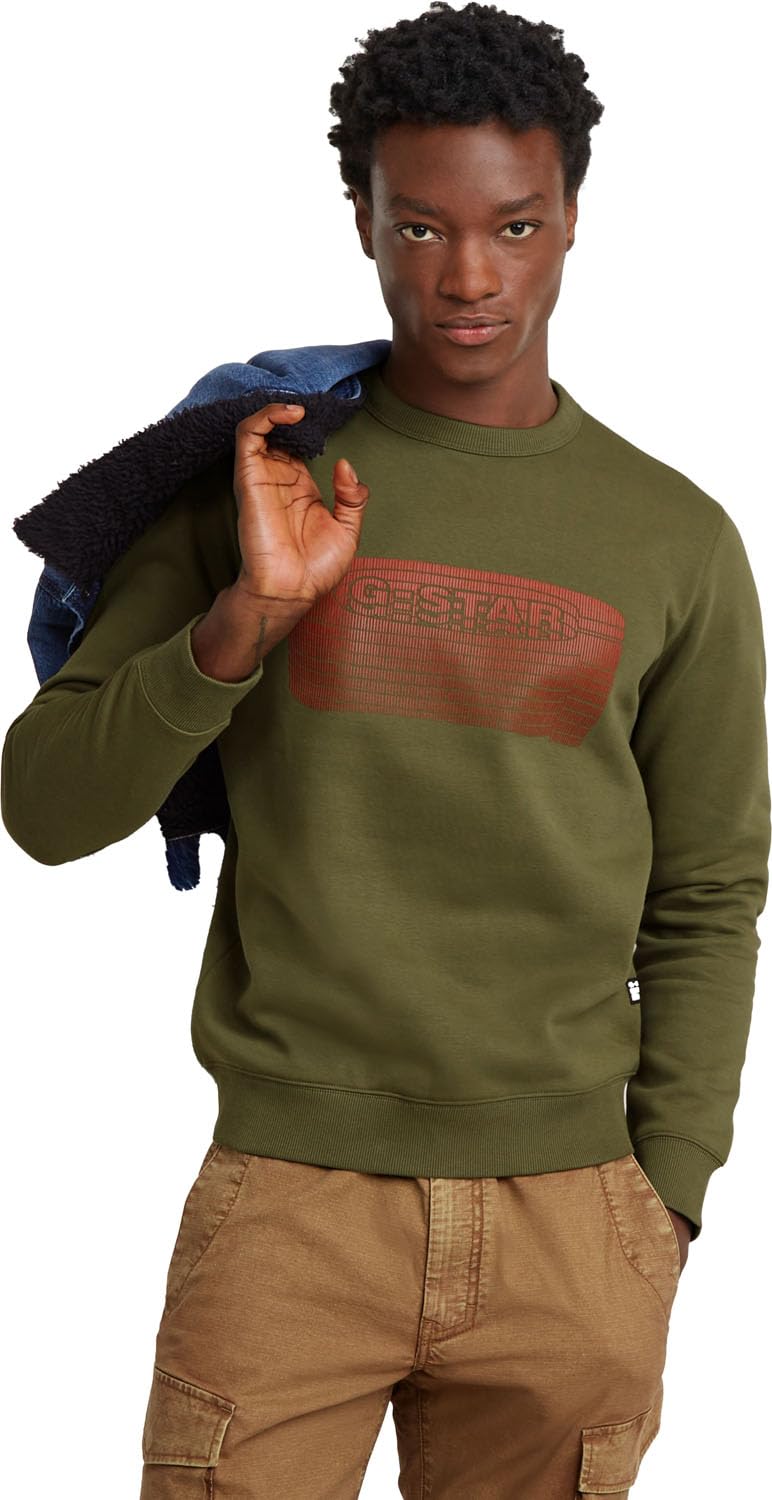 G-STAR RAW Bluza sportowa Mężczyźni Stacked Old Skool Logo R Sweater
