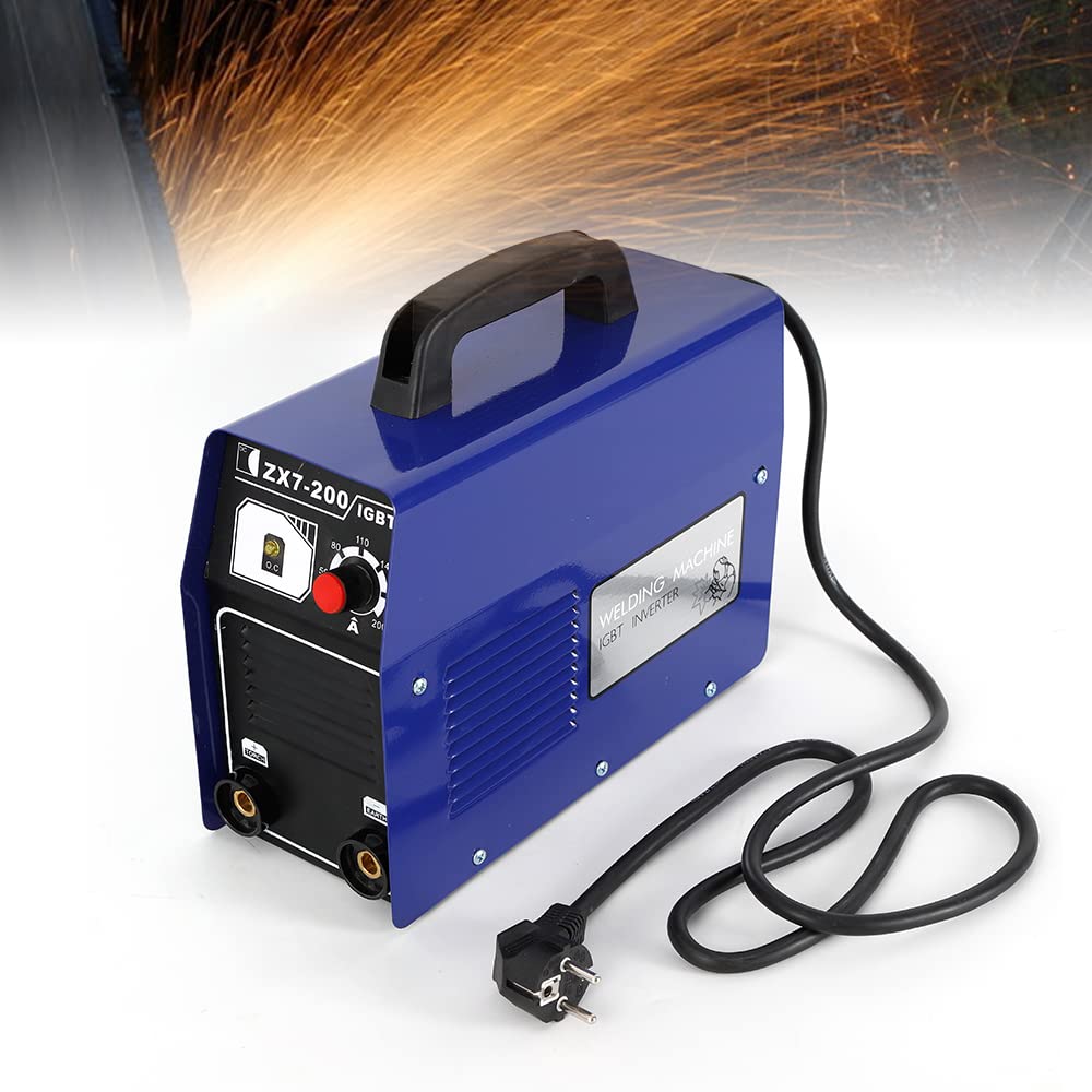 Saldatrice inverter da 120 A, portatile, per 1,0 – 2,5 mm, 220 V, 7,7 kVA con classe di protezione IP21S, set di maschera per saldatura, ideale per fai da te e per la casa