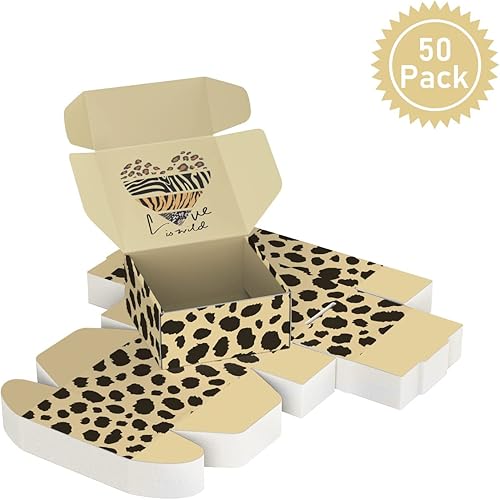 Vista 84 de Paquete de 25 cajas de envío de 4 x 4 x 2 pulgadas, cajas de regalo de San Valentín para el día de la madre, cajas de cartón corrugado, cajas de Rojo