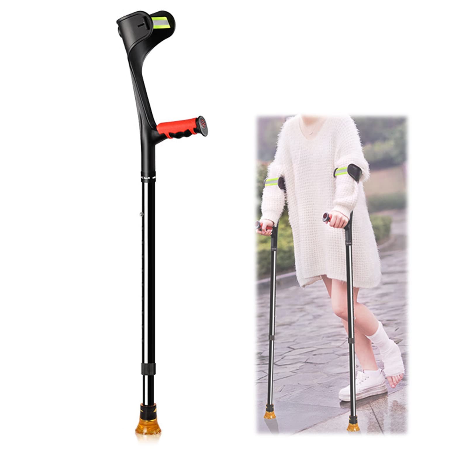 Kule Ortopedyczna Pomoc do Chodzenia, Dorosłych Lekka Crutches, Regulowana 10 Gear Wysokość, Wsparcie 100kg
