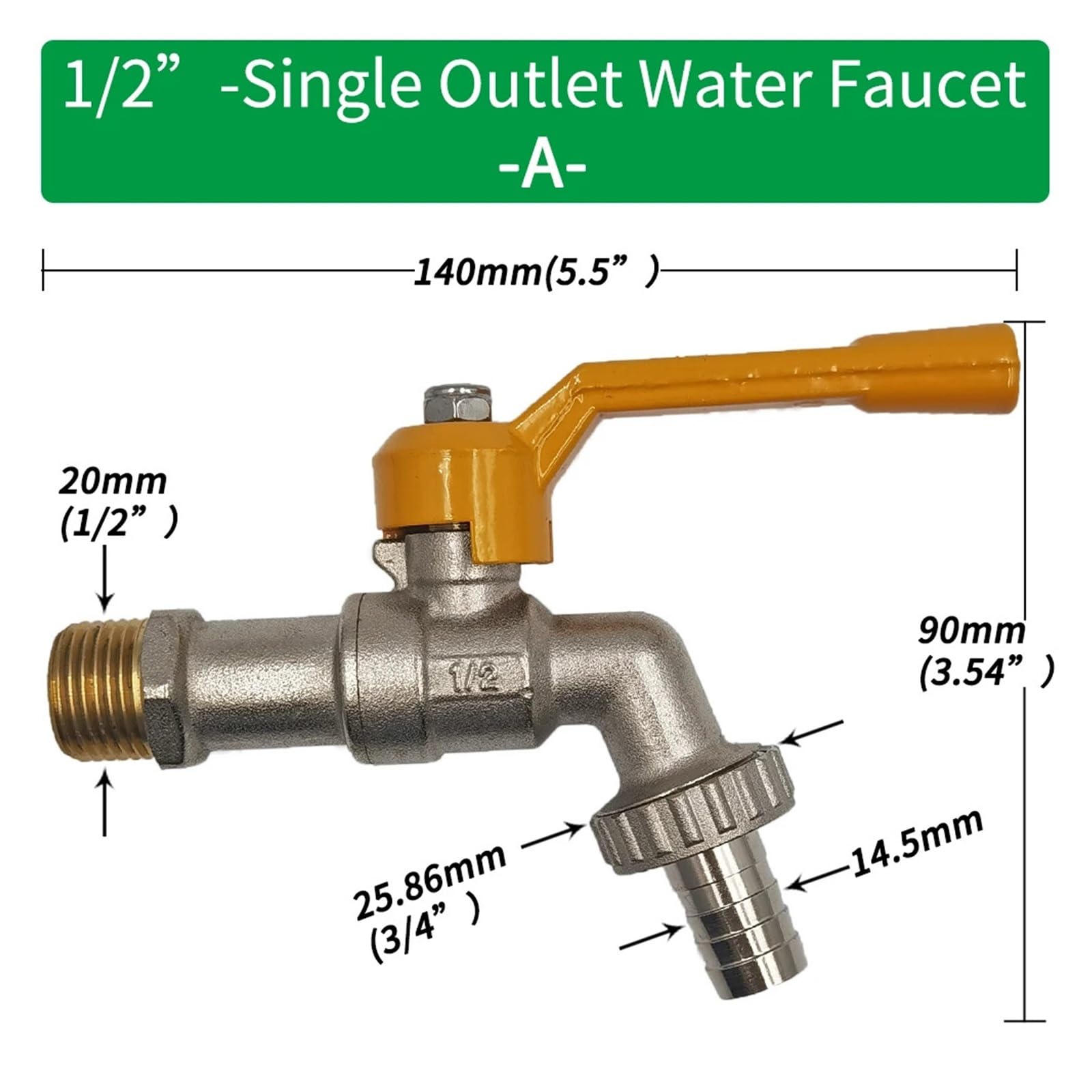 1 szt. mosiężny adapter do węża ogrodowego, 1/5.1 cm IBC 2-drożne i 1-drożne złącze nawadniające, trwałe złącze kranowe z zaworem kulowym do wymiany zbiornika na wodę