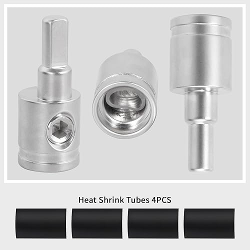 Miniatura 3 de Paquete de 4 reductores de entrada de amplificador de calibre 0 a calibre 4 con tubos termorretráctiles para sistemas de audio de automóvil,