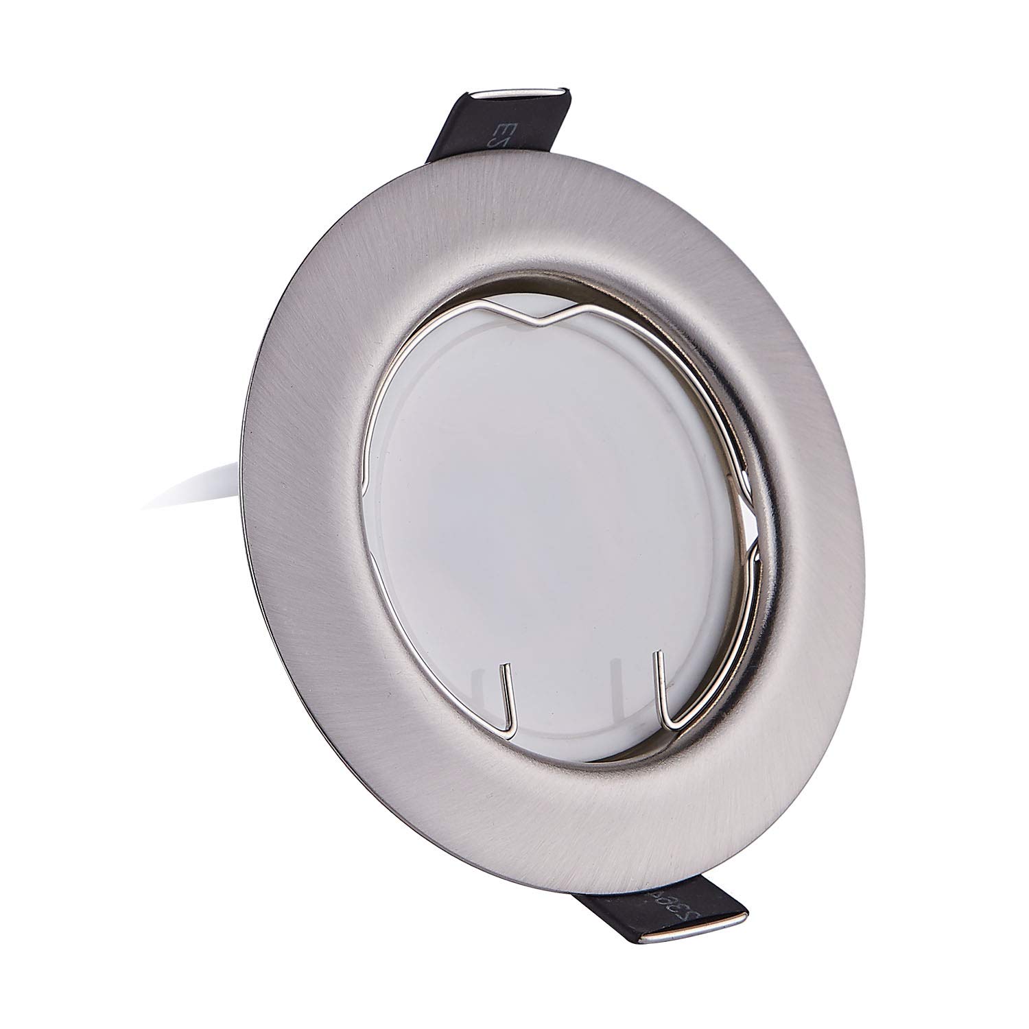 HCFEI 6x LED Einbaustrahler Set super flach 3W 230V, Edelstahl gebürstet, Dimmbar, 55mm Einbauloch, Warmweiß 3000K