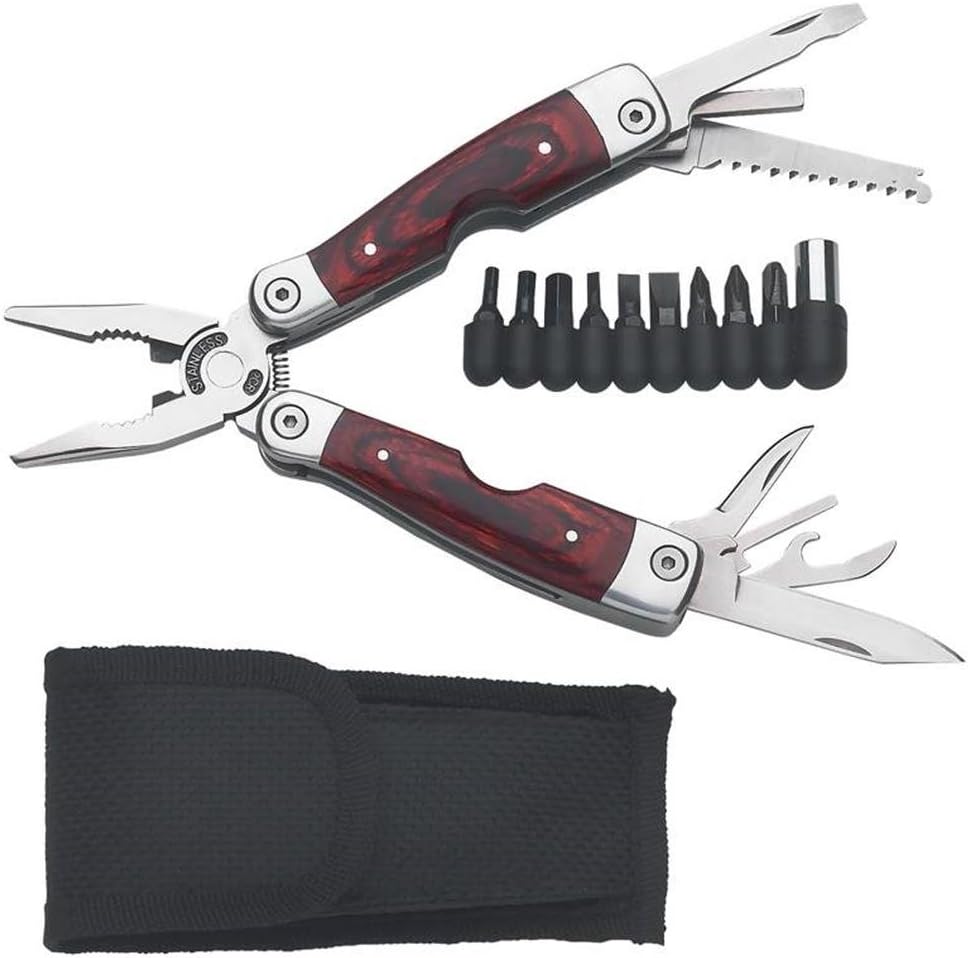 Maxam SKWMT Wood Handle Stainless Steel Multi-Tool