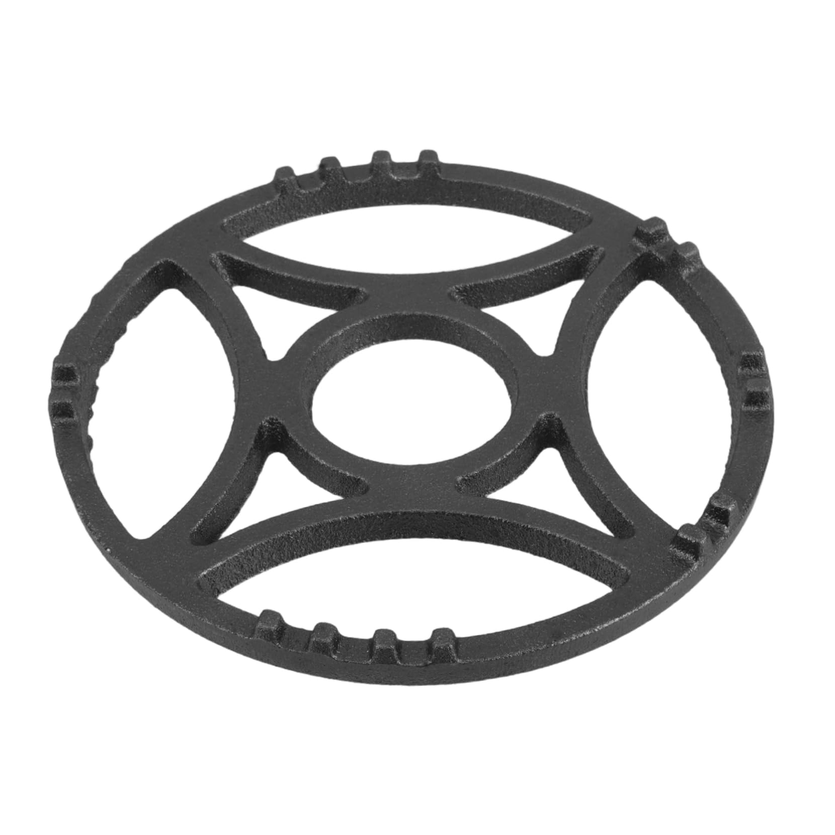 Soporte para Wok Antideslizante de Hierro Negro, 17, 5 Cm | Ajuste, Apoyo Firme y Diseño Compacto, para Cocina Espresso Makers y Butter Warmers