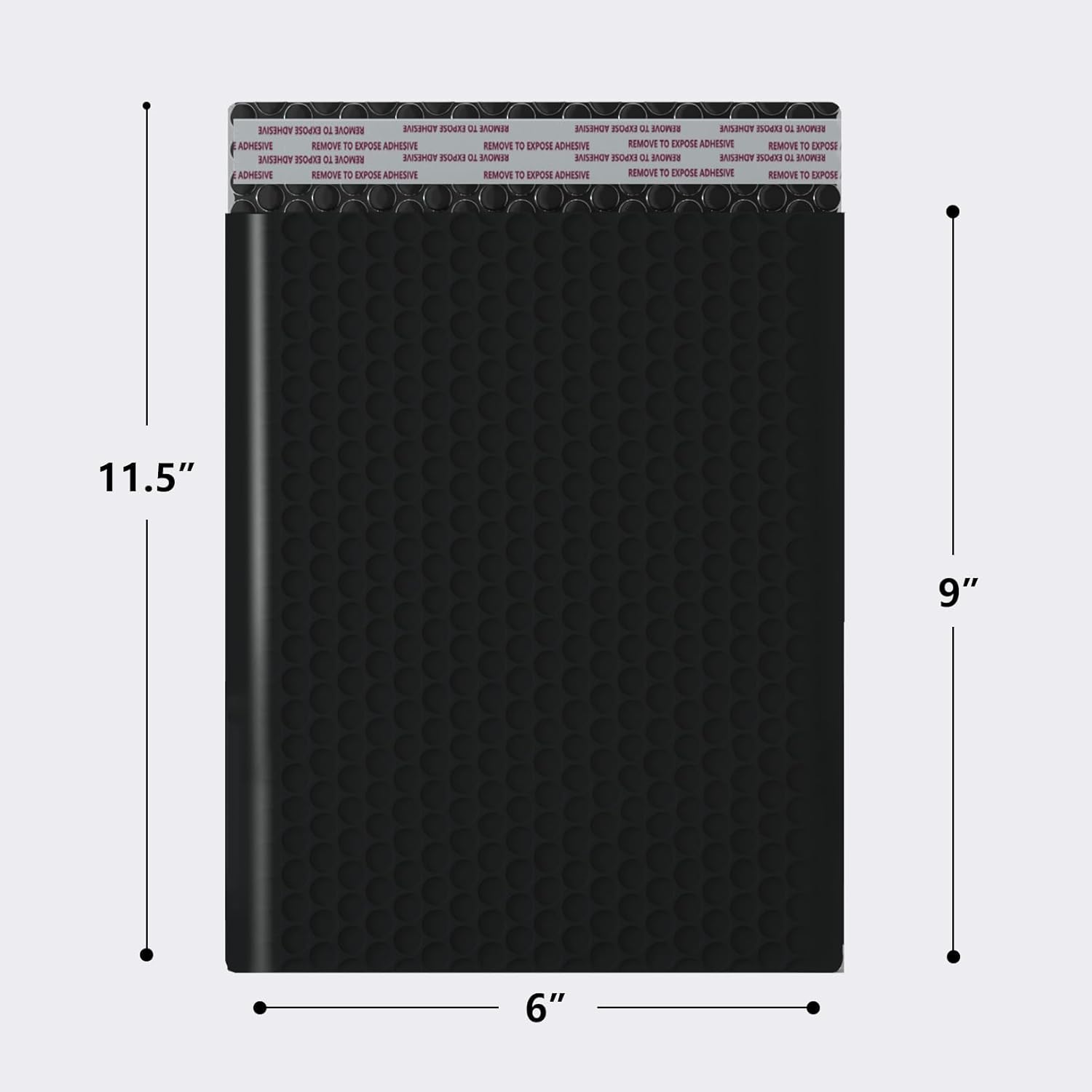 6x9 Inch Bubble Mailer 50 Pack, Waterproof Padded Envelopes with Strong Self-Seal Adhesive, Cushioning Shipping Bags with Bright Color for Small Business - Black