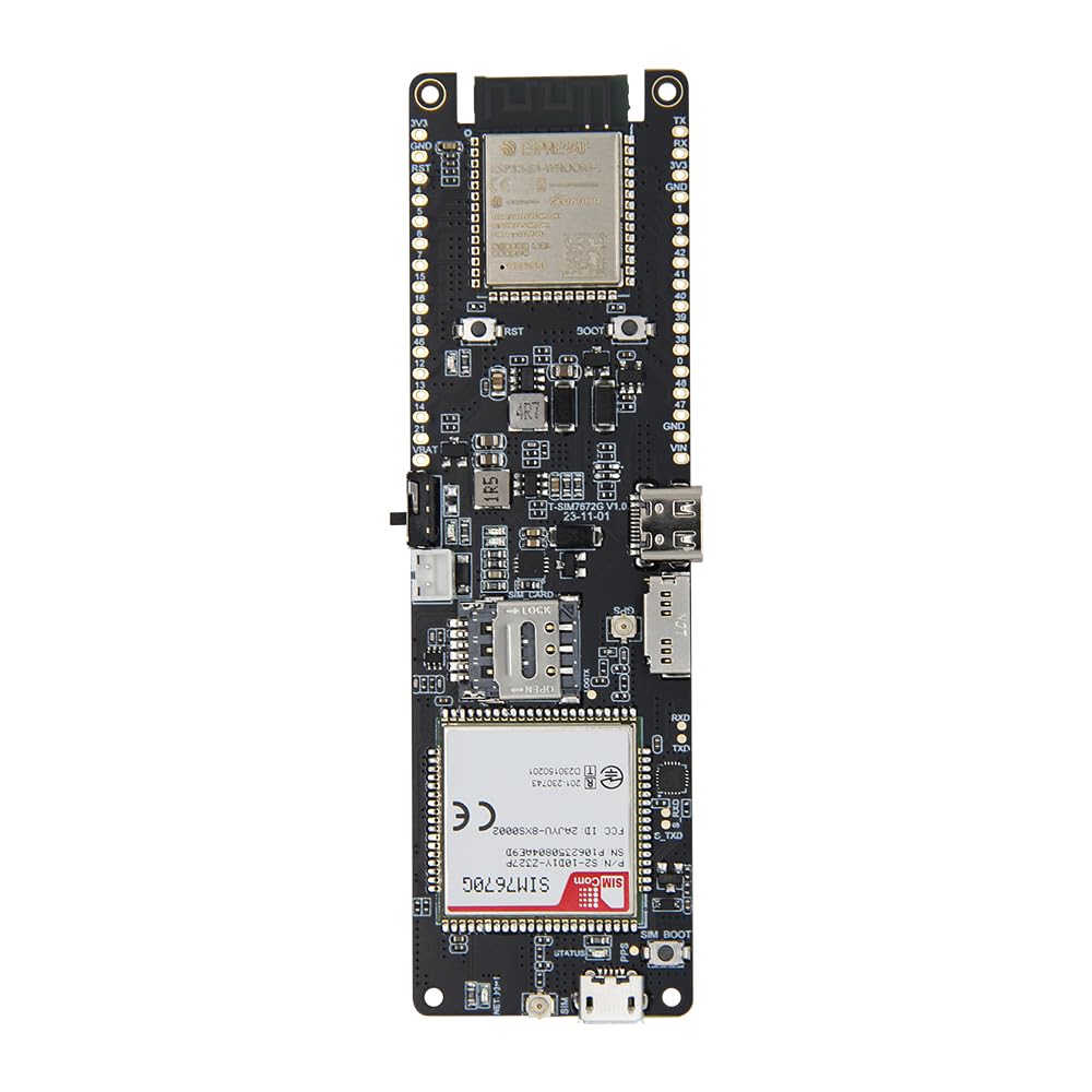 LILYGO T-SIM7670G-S3 ESP32-S3 4G LTE Carte de développement TTGO pour appareils IoT de communication cellulaire sans fil à faible consommation et longue portée avec GPS