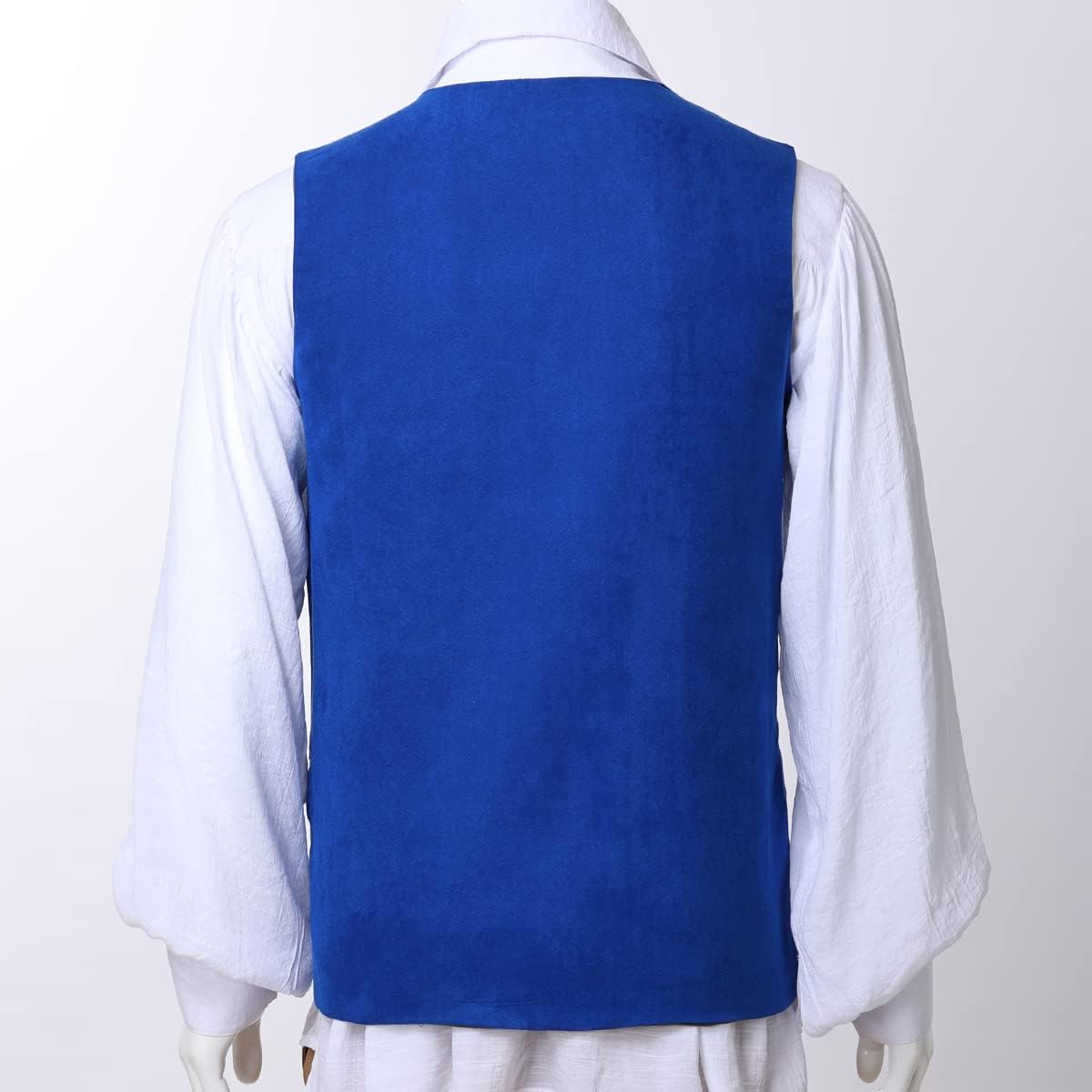 BPURB Mens Renaissance Steampunk Lace-up Vest Gothic Waistcoat Reversible Vest for Men - Image 3