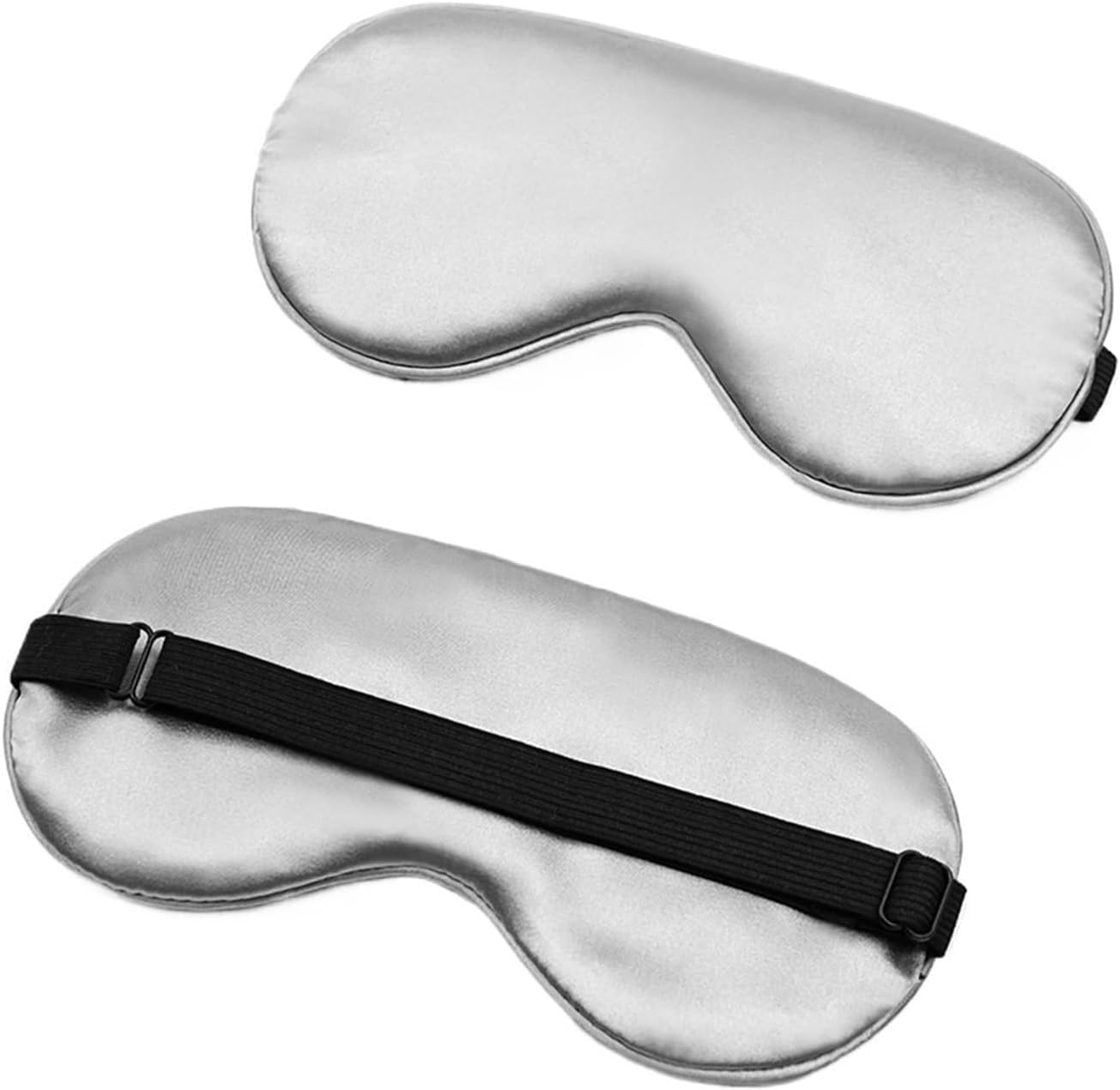 antifaz Silk Eye Mask Eyepatch Striped Imitated Silk Eye Cover Travel Relaxing Sleeping Aid Blindfold Cartoon Sleeping Mask Eyepatch Eye Sleep Shade Cover(Gray)