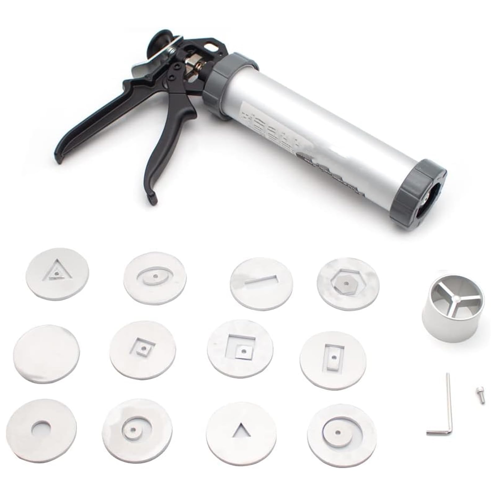 Juego de pistola extrusora de arcilla, 11 moldes huecos para barro, herramienta de cerámica de mano para esculpir, manualidades, taller de artesanía, herramienta de arcilla de bricolaje