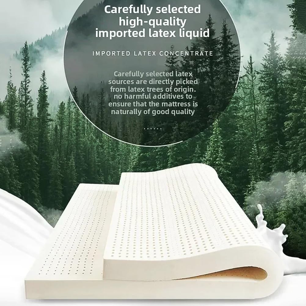Materasso antidecubito in lattice naturale, spessore 10 cm, sollievo dalla pressione su entrambi i lati, supporto per dolori alle spalle e alla schiena, soluzione confortevole 200 x 220 cm