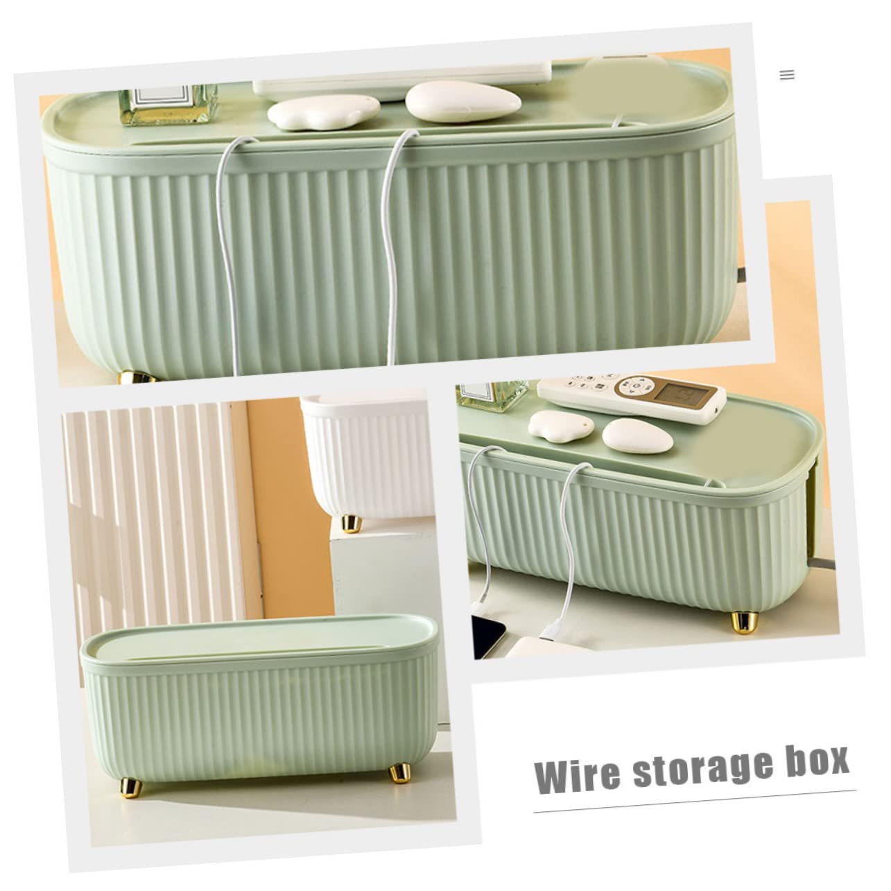 Kabelmanagementbox mit Großer Kapazität zur Aufbewahrung Mehrerer Steckdosen und Kabel Abs Material Stilvolles Design für Wohnzimmer und Büro Geeignet