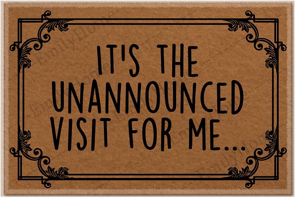 Doormat Rug, Funny Protected by Fuck Around and Find Out Home Security, 30X18 Inch, Outdoor Indoor, Non Slip, Washable