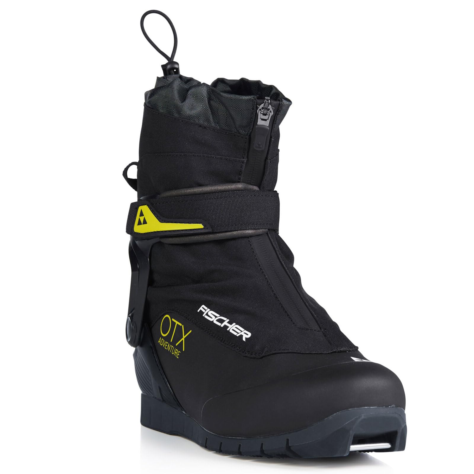 Fischer Unisex Winter Sports Skiing Snow Protection Hinged Cuffs Secure Fit Warm Lace Up OTX Adventure Boots, Black, 40