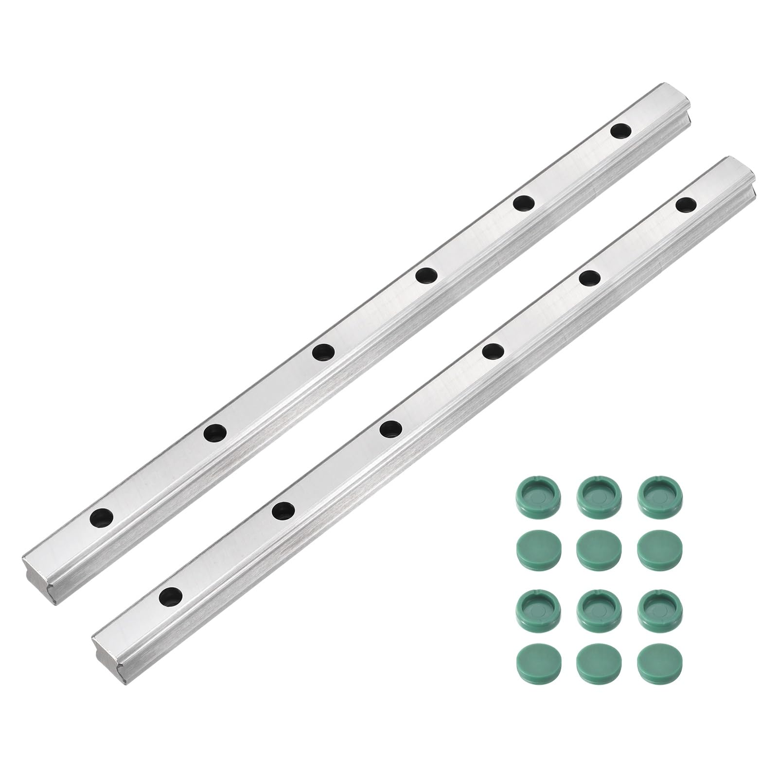 QUARKZMAN 2 Stück 350mm HGR20 Linearführungsschiene Lagerstahl Lineargleitschiene Für DIY CNC Fräsmaschinen Drehmaschinen Fräsen Automatische Ausrüstung