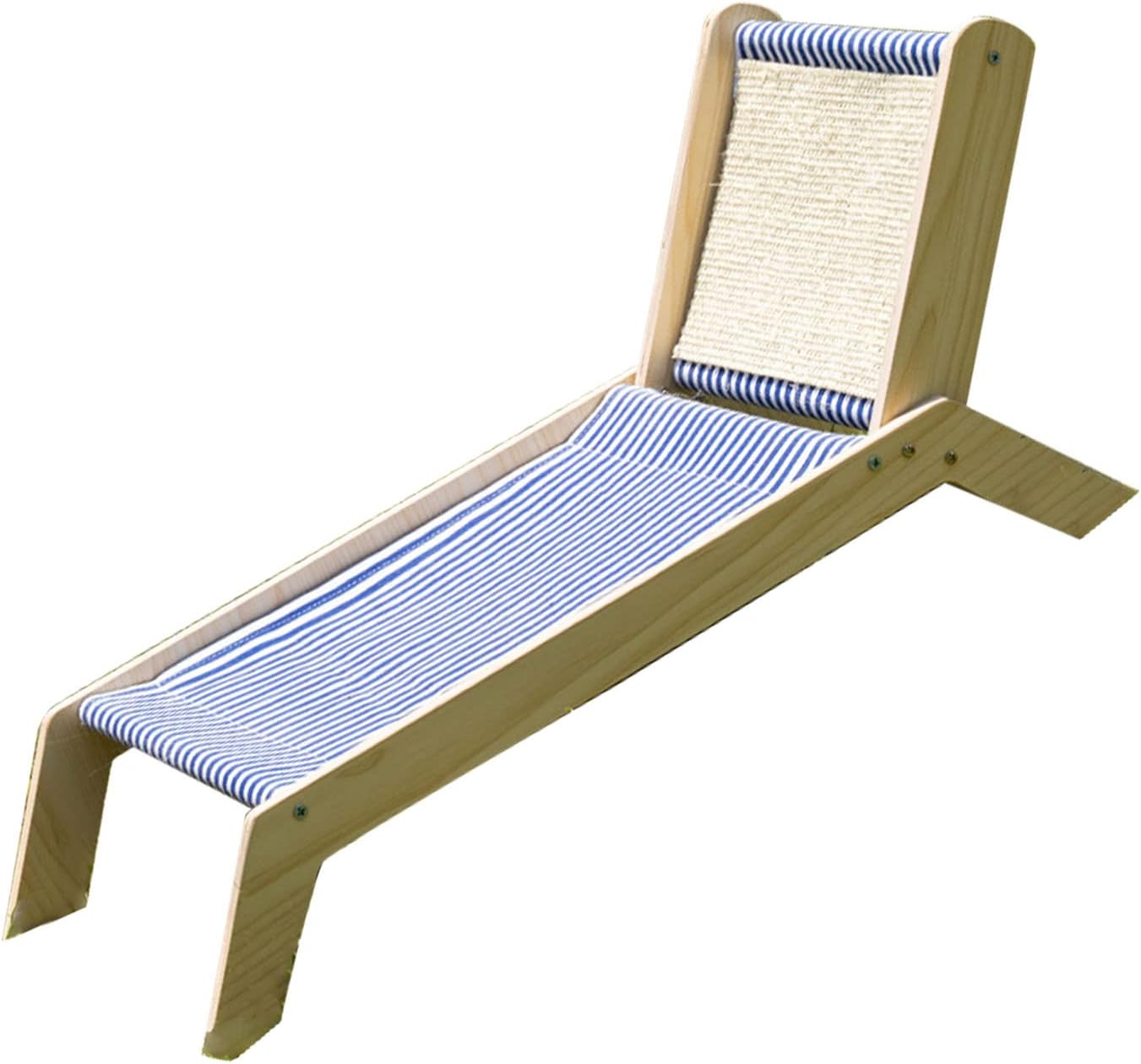 Semme Elevated Cat Beach Chair with Sisal Scratcher Summer IndoorOutdoor Hammock for Cats Safe and Design (Beach Sisal Roller Bed) (Roller Bed)