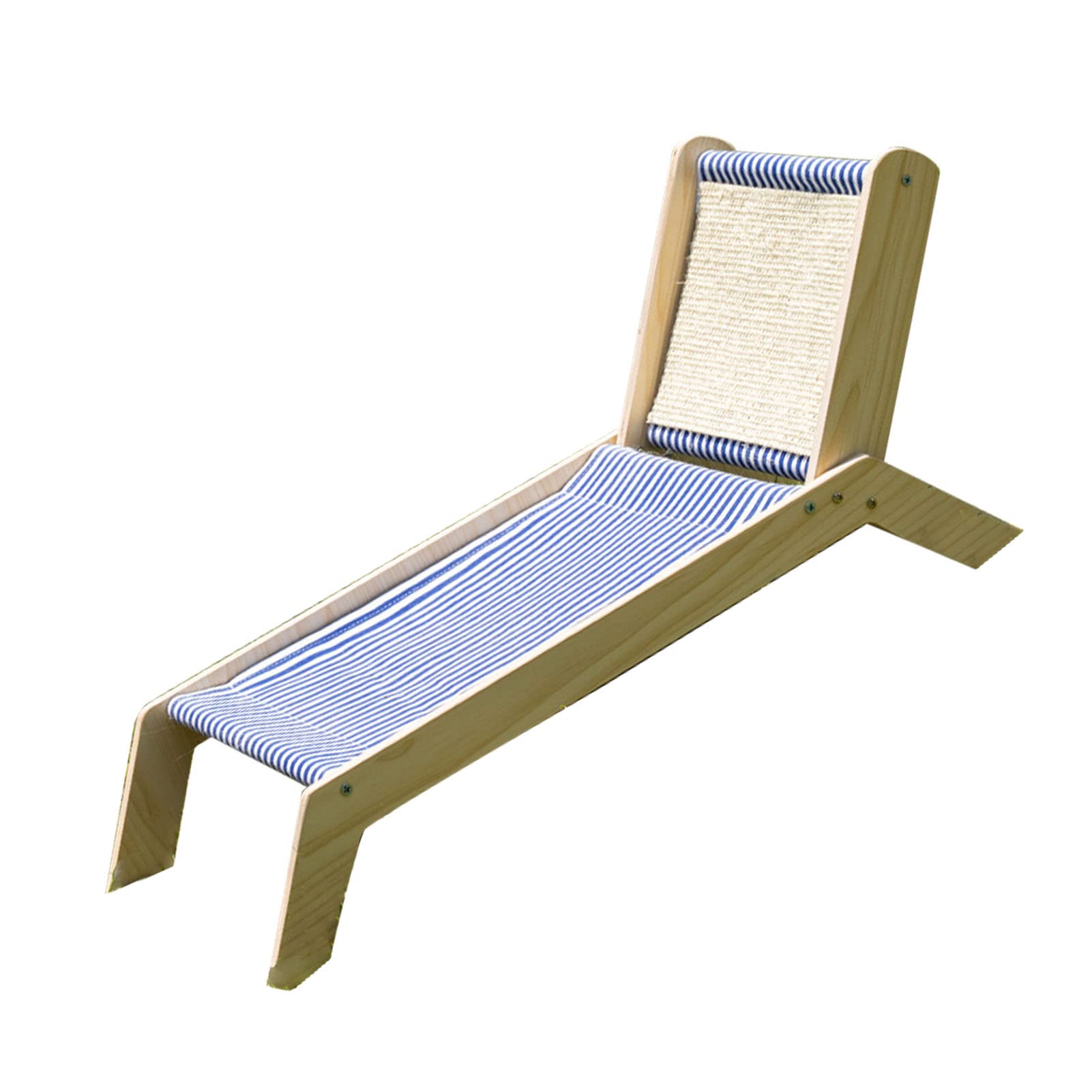 TITA-DONG Katzenhängematte, Katzen-Strandstuhl, Erhöhtes Katzenbett mit Robustem Sisal-Kratzer, Langlebiger und Fusselfreier Sisal-Kratzer, Katzenstuhl aus Holz. Original-Katzenmöbel von(Strandstuhl)