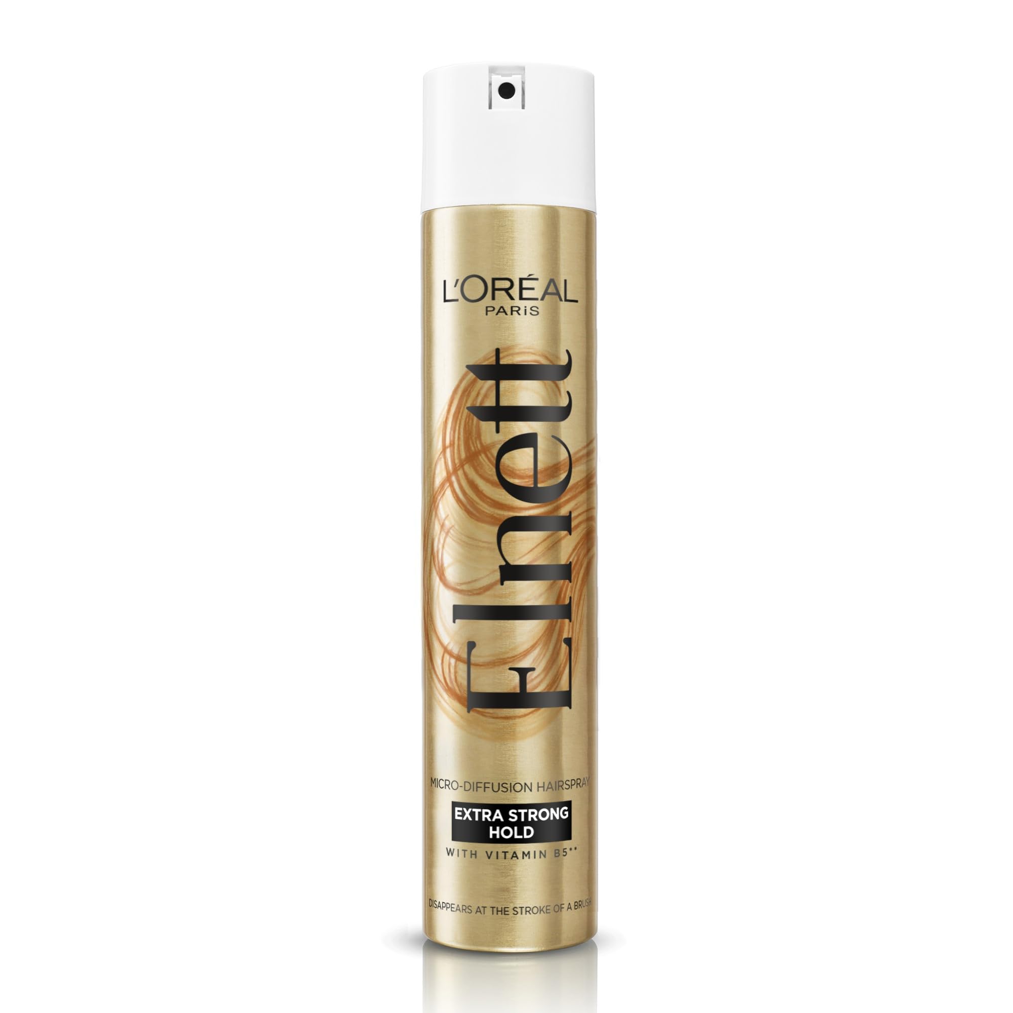 L'Oreal Paris Elnett Extra Strong Hold Hair Spray, gives up to 24H extra strong hold with natural looking shine, feels clean and ready to restyle, 400ml
