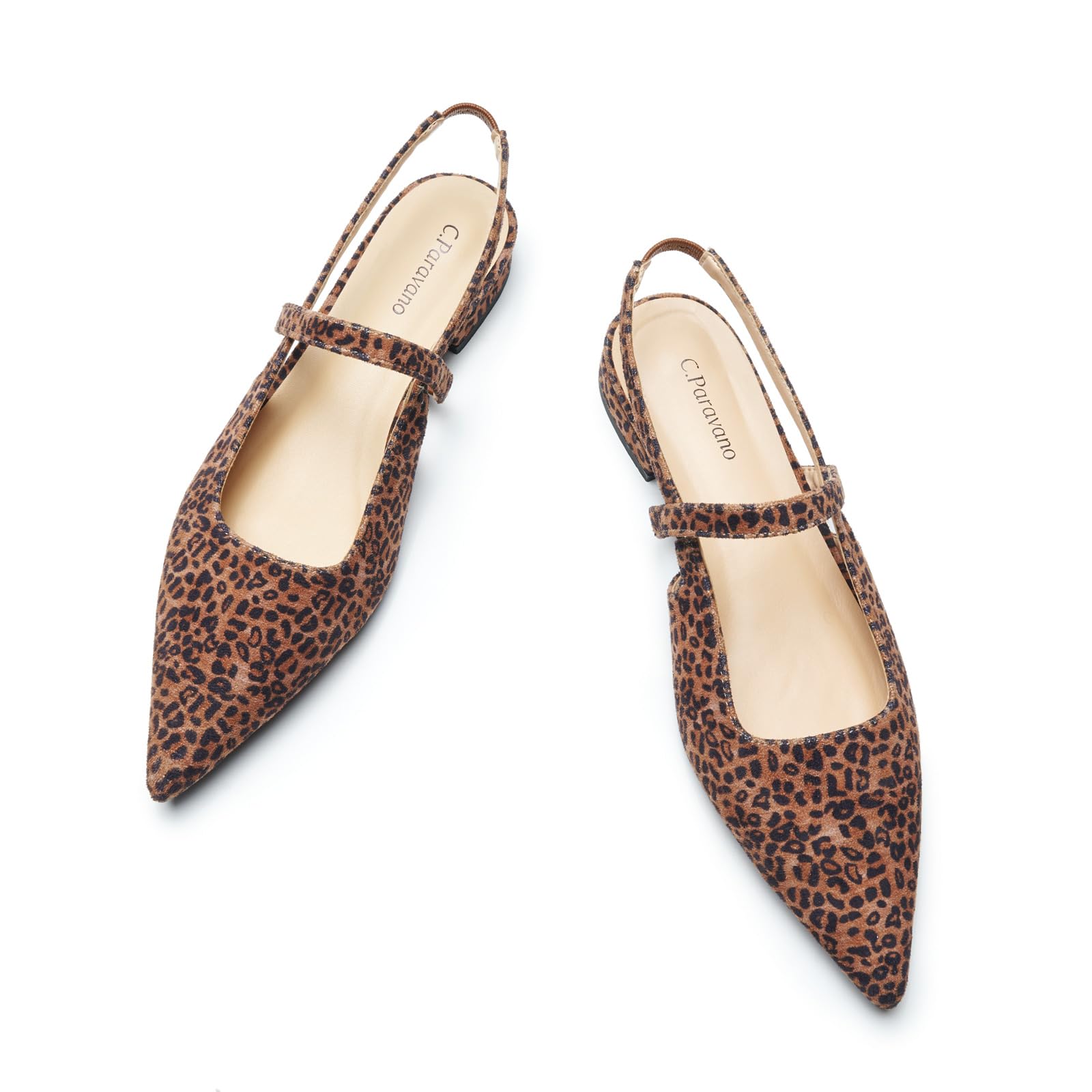 Slingback Flats for Women Pointed Toe Sandal Dressy Shoes