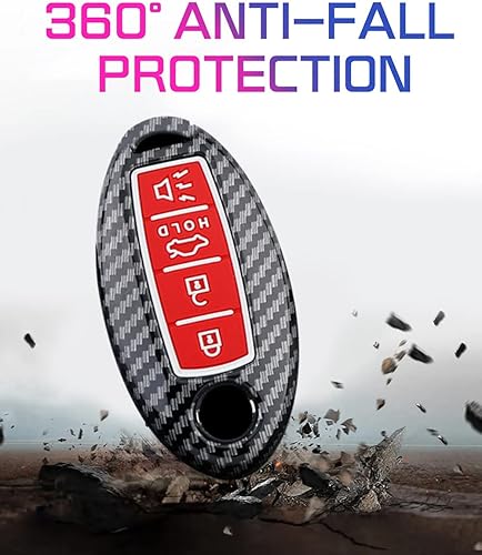 Miniatura 8 de ontto Funda para llavero de coche para Nissan X-Trail Rogue Altima Quest Patrol CIMA Armada Teana Murano Control remoto inteligente