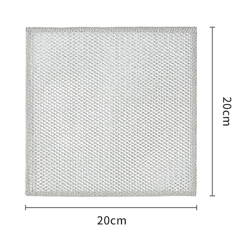 XBUYTO 10pcs Wire Dishwashing Rag, Non Scratch Wire Dishcloth, Multipurpose Wire Dishwashing Rags for Wet and Dry, Sliver Grey - Image 4