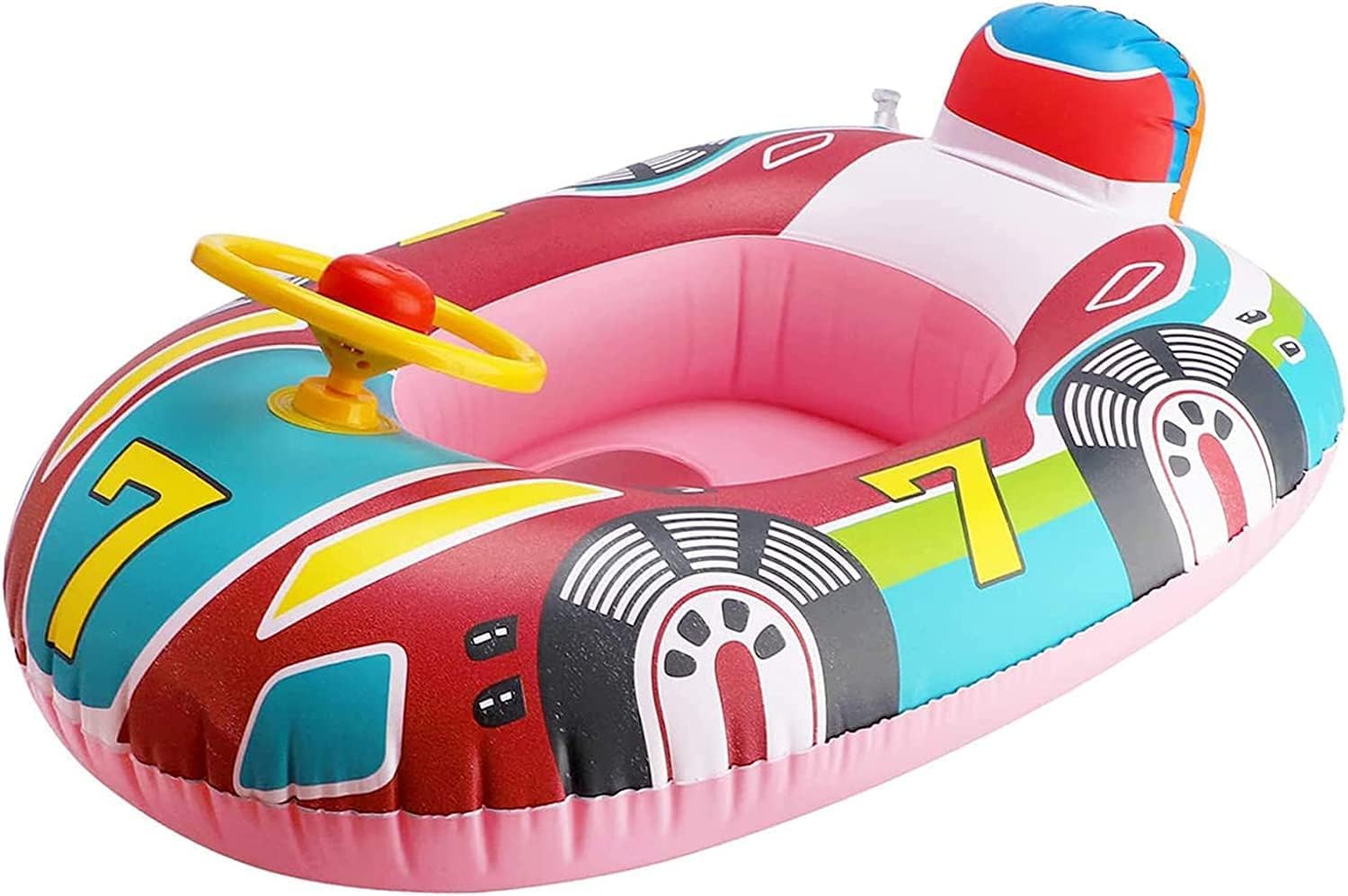PRIME DEALS Swimming Tube for Kids with Manual Pump Baby Swimming Tube Safe Anti flip Inflatable Swimming Floats for Kids Swimming Pool Tube Swimming Ring Baby Float (RED) (B0CRBG6GD6) Amazon Price History, Amazon Price Tracker