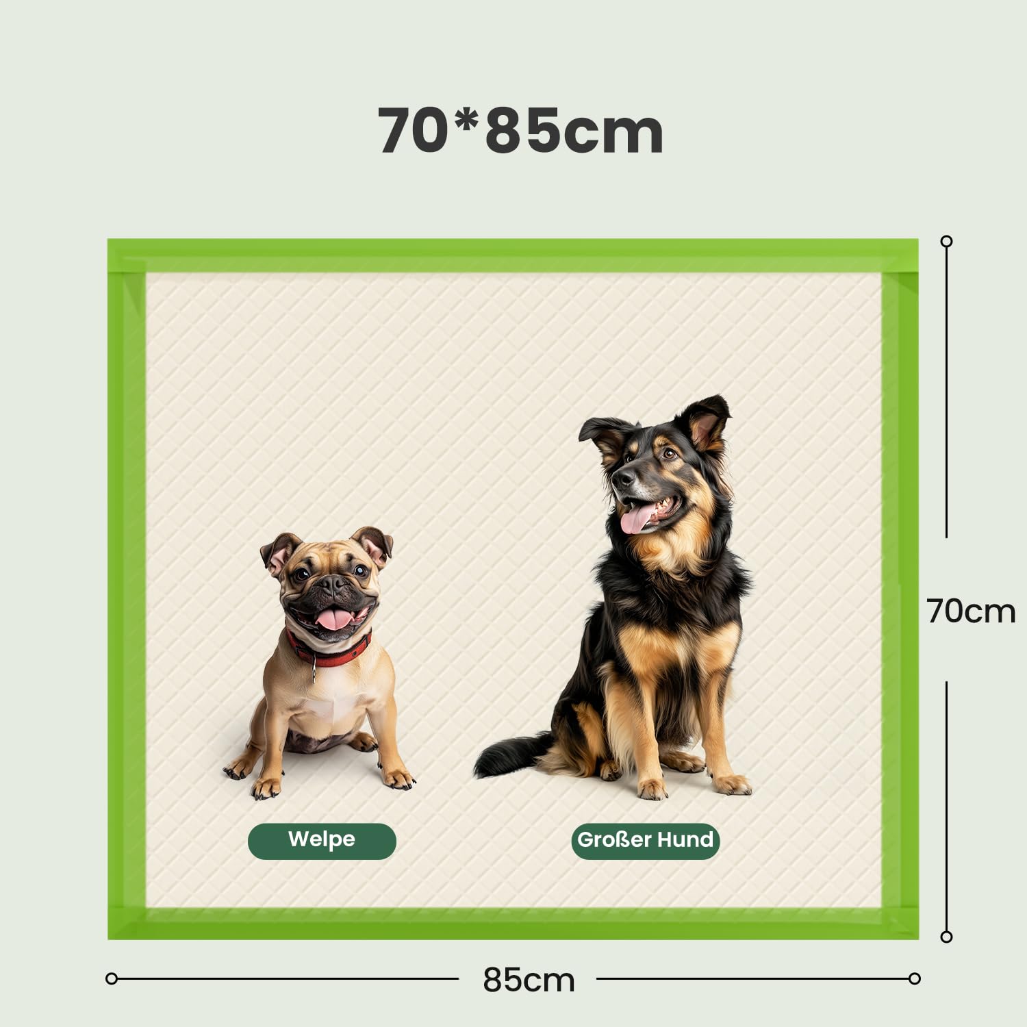Gardner Pet Welpenunterlagen, 70x85cm, 30 Stück | Super Saugfähig, 6-lagig, Auslaufsicher, Schnelle Trocknung, Trainingspads für Hunde
