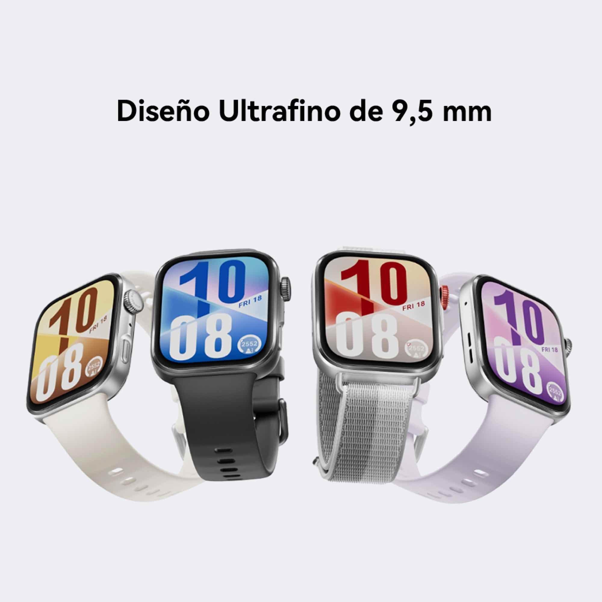 HUAWEI Watch FIT 4 Smartwatch, Brillo Máximo de 2.000 Nits, Barómetro, Dual–Band GPS, Carga Inalámbrica, Ultrafino, Monitor de Actividad Física, Morado