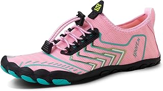 Water Shoes for Men and Women Barefoot Quick-Dry Aqua Sock Outdoor Athletic Sport Shoes for Kayaking, Boating, Hiking, Surfing, Walking (L-Pink, 39)