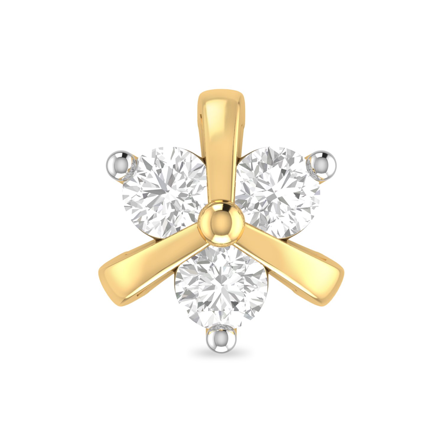 The Fahy 18KT Yellow Gold and Diamond Nose Pin for Women