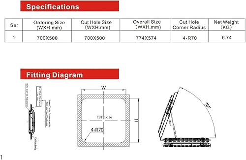 Miniatura 6 de Nozue Ventana de techo para caravana, caravana, tragaluz, ventana con luz LED de 27.559 x 19.685in para caravana, remolque, autocaravana, cámper,