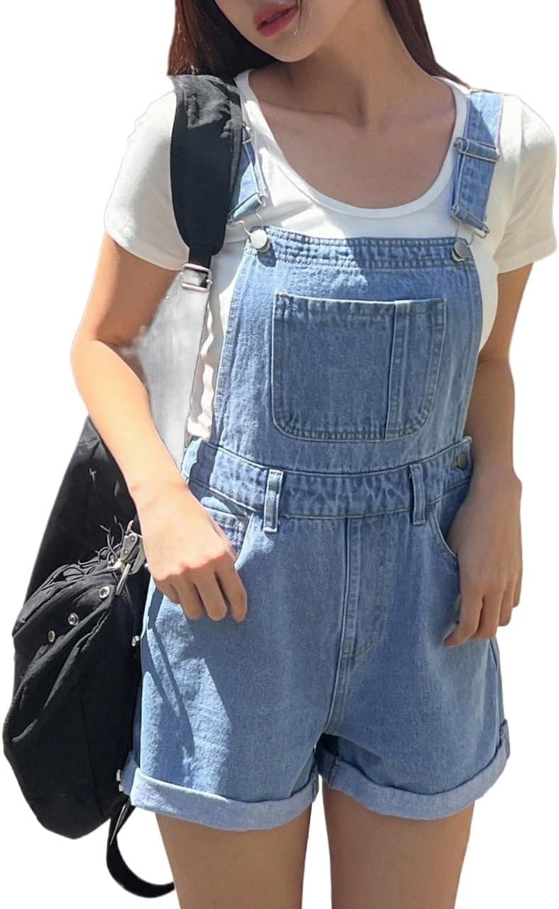 Rompers for Women Summer 2026 Casual Denim Shorts, Summer Jumpsuit