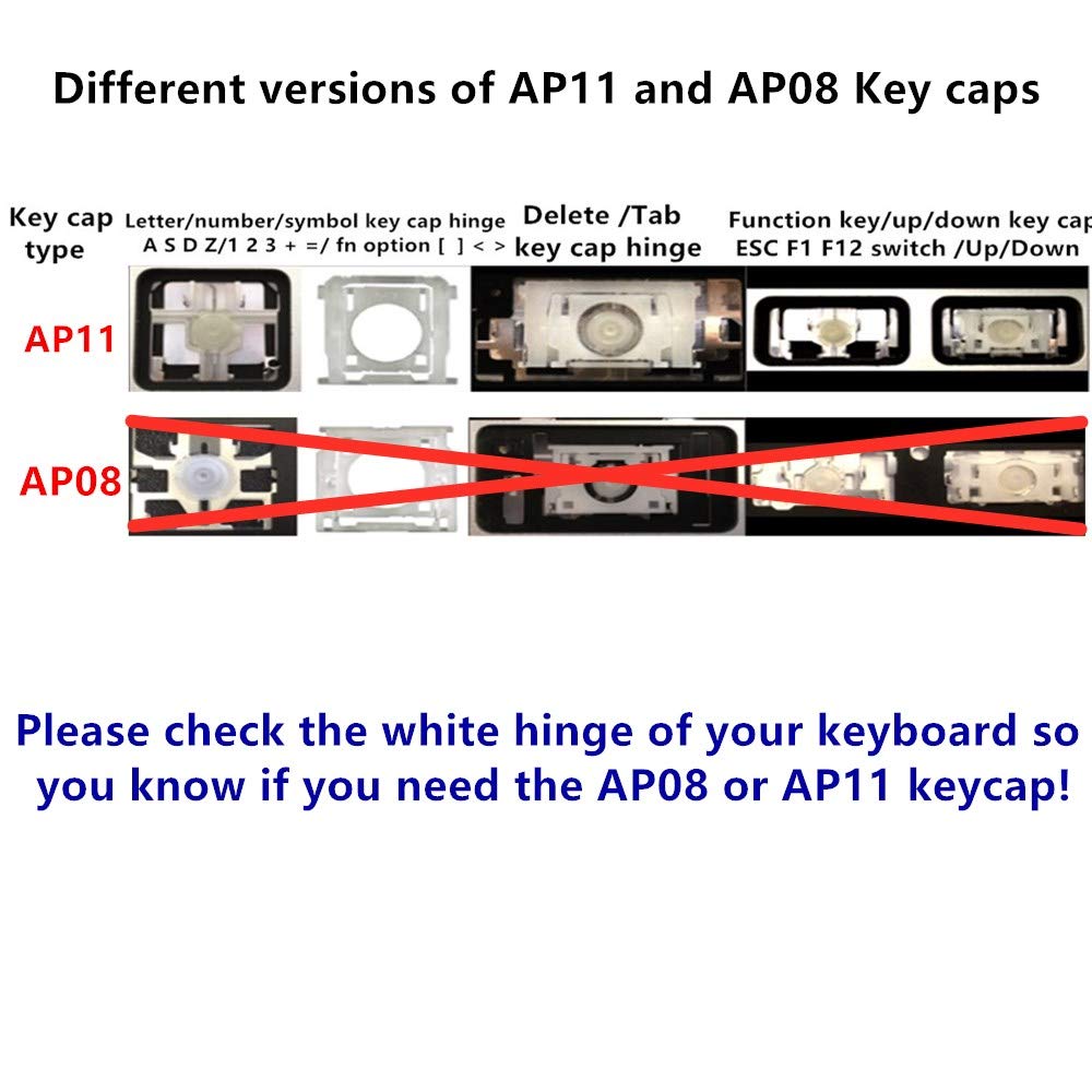 Replacement Individual AP11 Type Left Shift Key Cap and Hinge for MacBook Pro Model A1425 A1502 A1398 for MacBook Air Model A1369/A1466 A1370/A1465 Keyboard to Replace The Left Shift KeyCap
