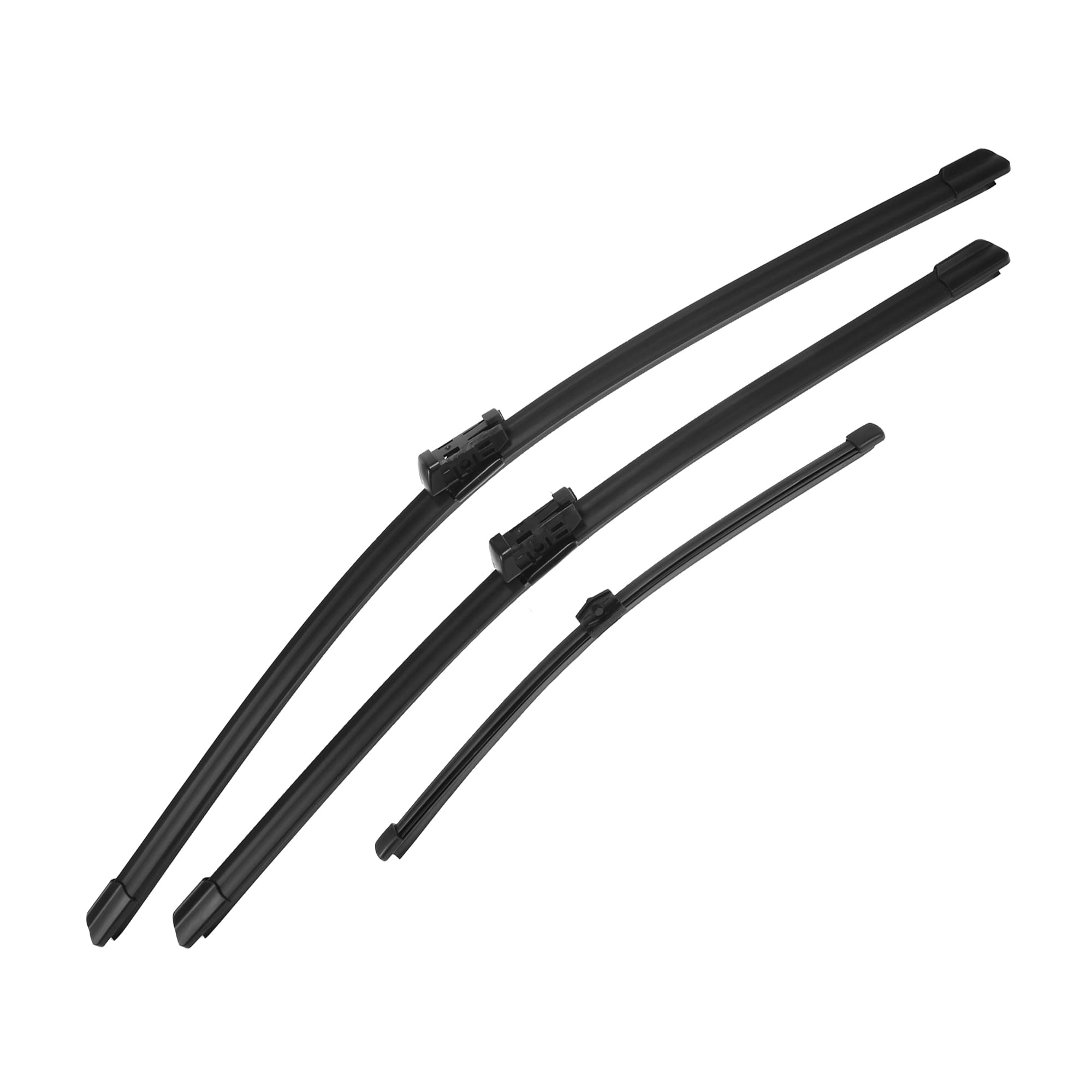 ACROPIX 24" 20" 12" Front Rear Windshield Wiper Blade Set Fit for Audi Q5 with Top-Lock - Pack of 3 Black