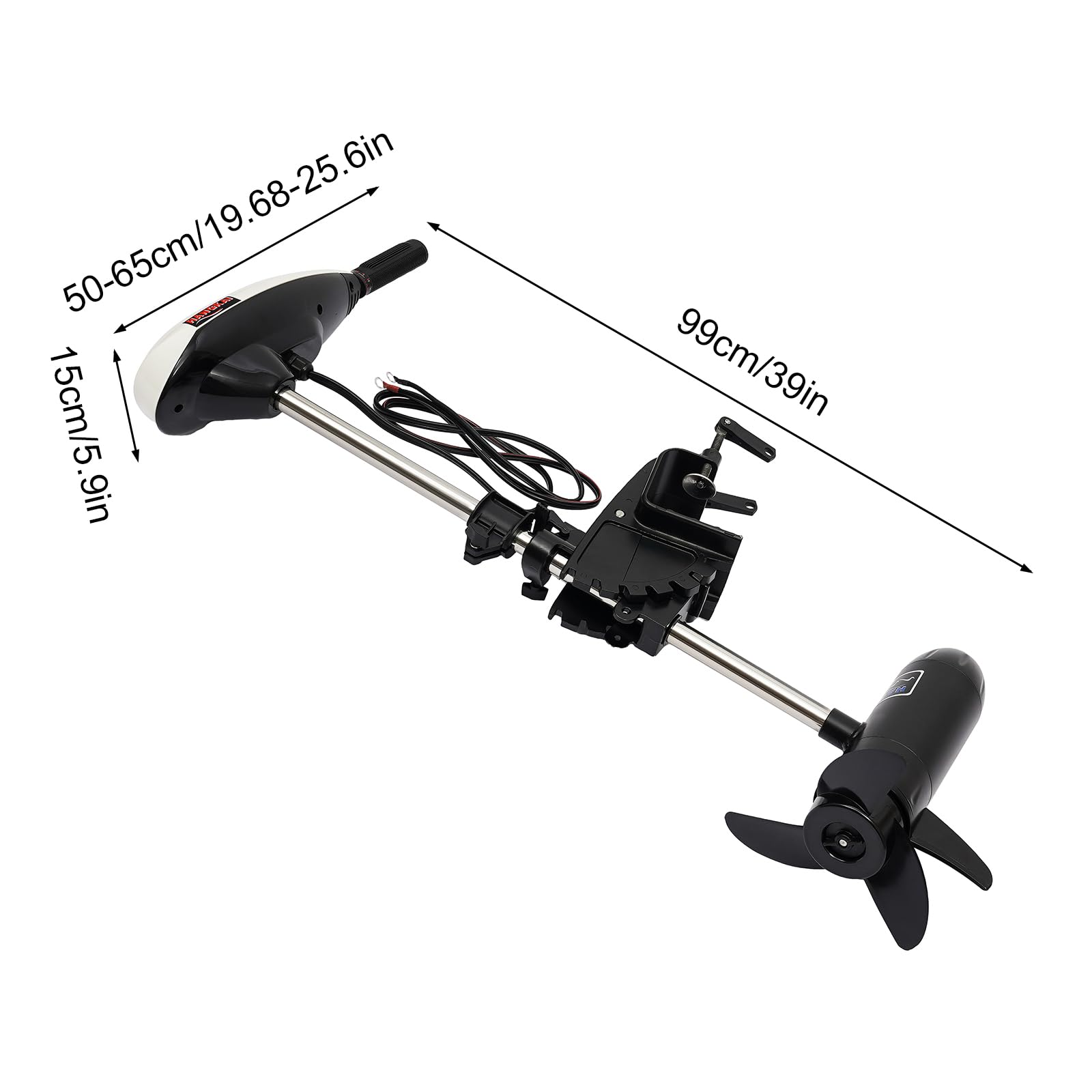 Motor fueraborda eléctrico 660 W, motor fueraborda con escobillas y motor de cobre puro | 3 hojas 1420 rpm F5-R2 motor de arranque eléctrico para motores fueraborda para pesca, acuicultura, turismo al aire libre