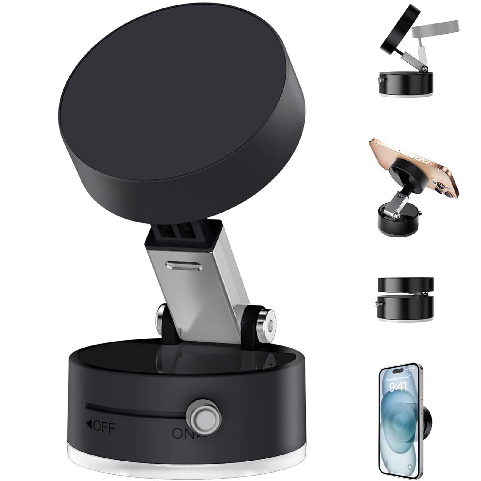 Supporto Per Telefono Con Ventosa Magnetica Per Auto Magsafe, Girevole - Foto 8