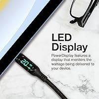 Vista 3 de BoxWave - Cable compatible con Xiaomi 12S Ultra (cable por BoxWave), cable PD PowerDisplay (6 pies) - USB-C a USB-C (100 W), cable de nailon