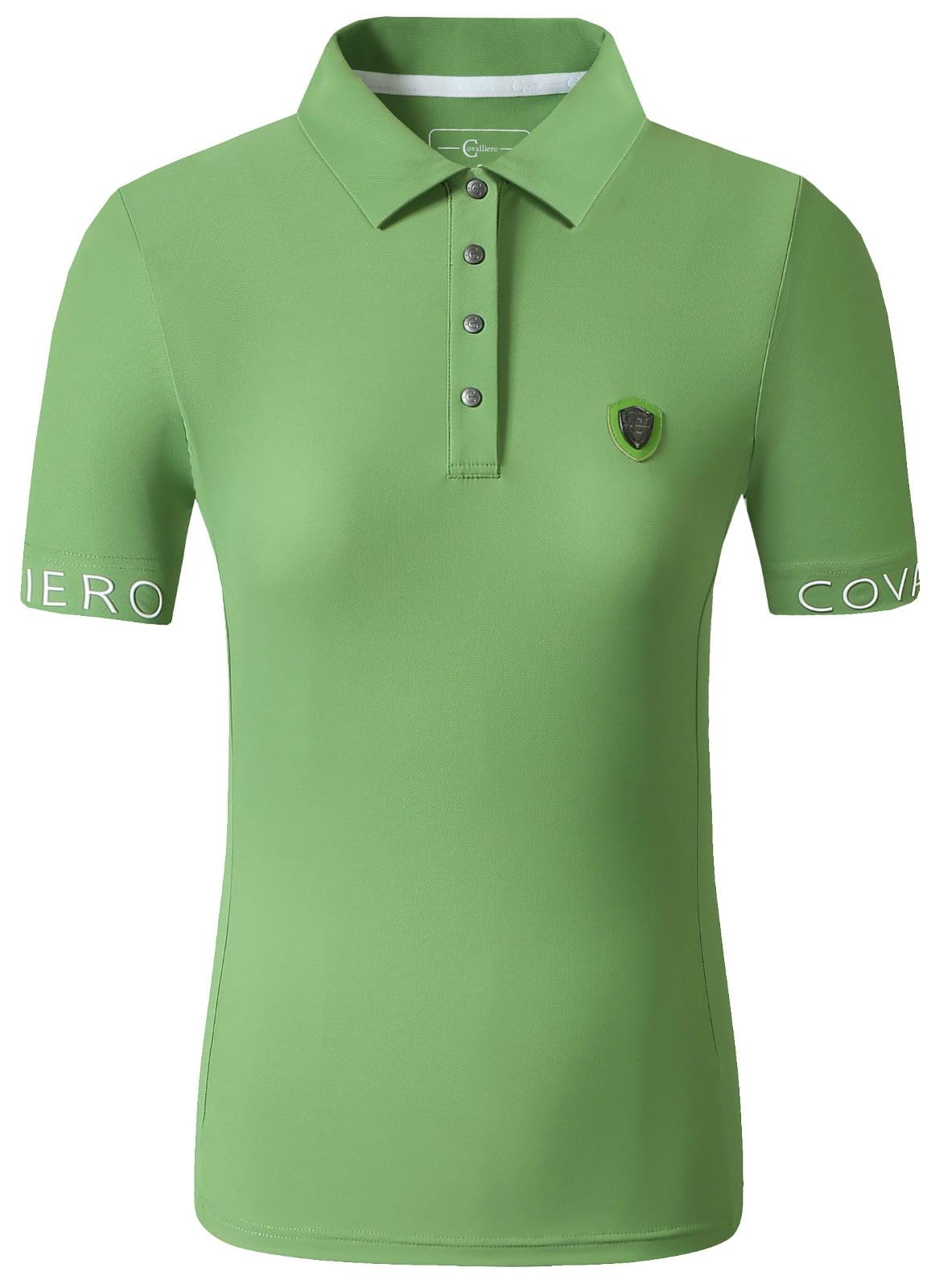 Covalliero Kinder Poloshirt Green atmungsaktiver Piquéstoff Shirt FS 2025