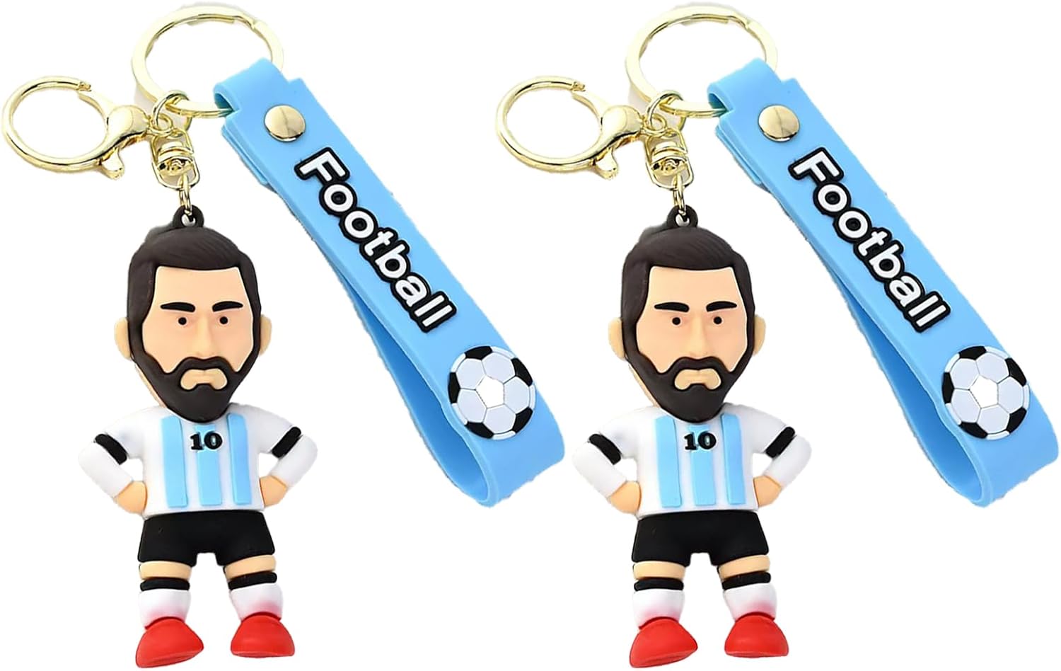 Soccer World Cup, Jersey Keychain, Football Key Ring, Memorabilia Soccer Sports Player, Creative Fashion, Pendant Key Chain, Gift Souvenirs for Fans Boys Girls Fan 2pcs
