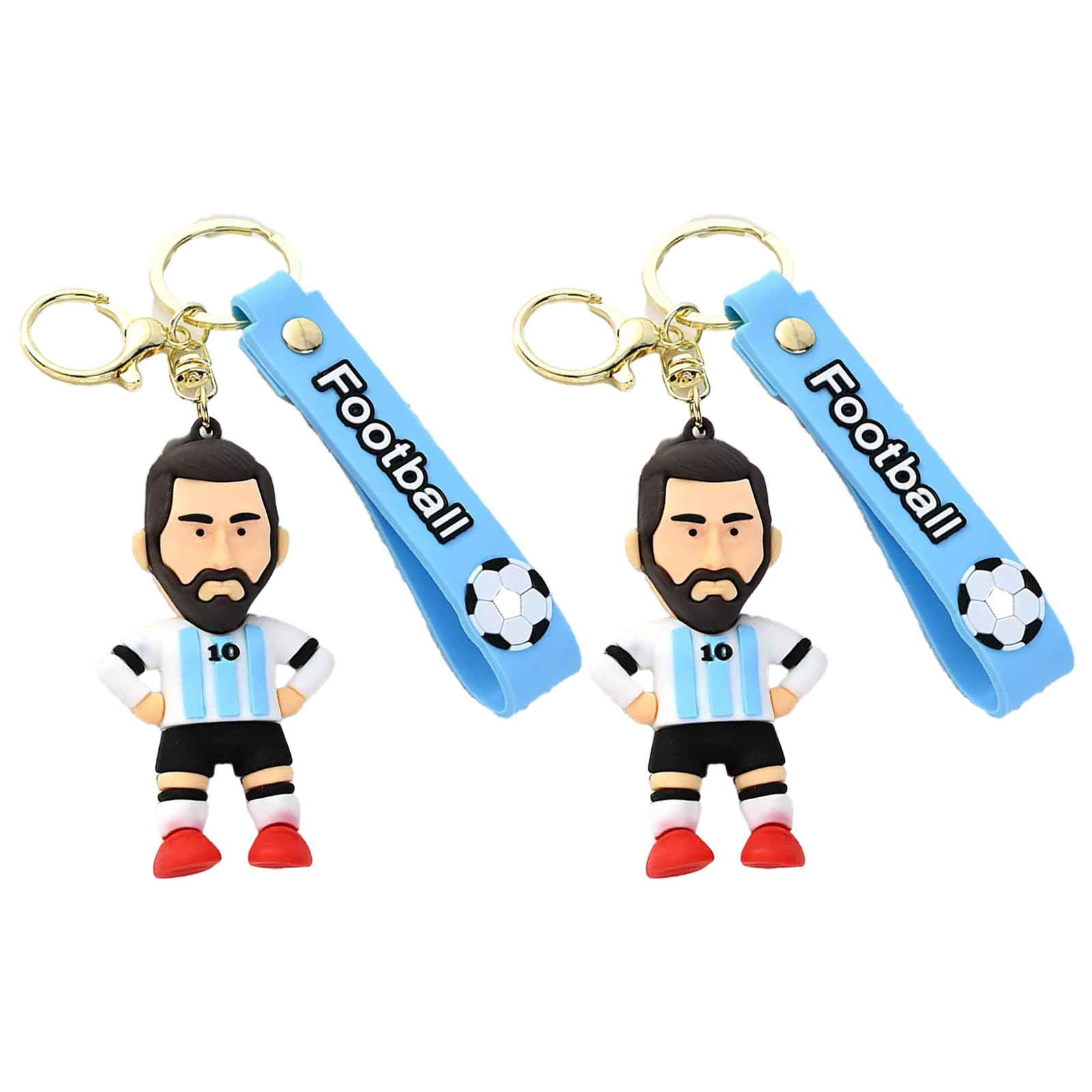 ForkoyiSoccer World Cup, Jersey Keychain, Football Key Ring, Memorabilia Soccer Sports Player, Creative Fashion, Pendant Key Chain, Gift Souvenirs for Fans Boys Girls Fan 2pcs