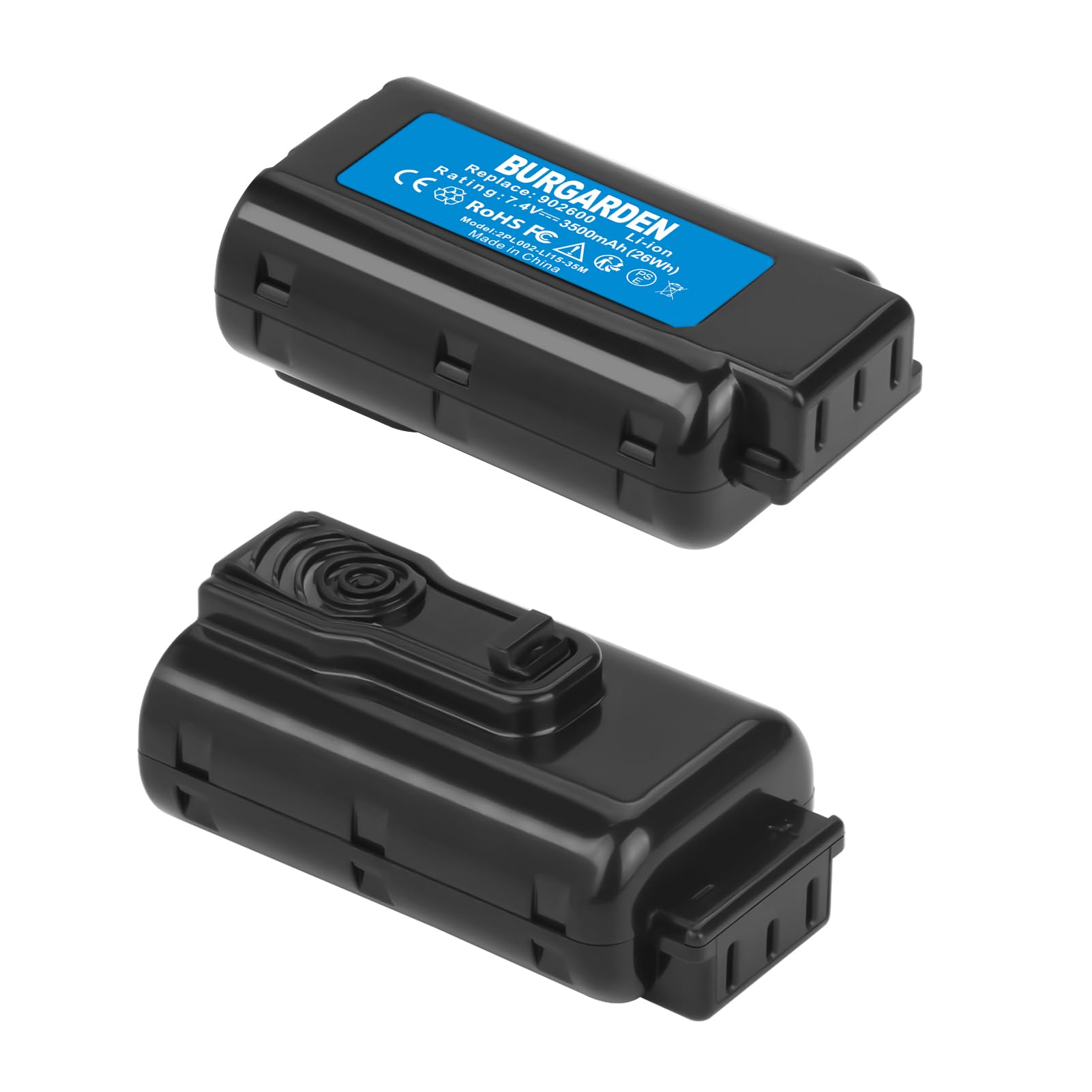 BURGARDEN 2Pack 7.4V 3500mAh Li-ion Replacement Battery Compatible with Paslode 902654 902600 B20543A 902400 B20543 CF325Li IM250A Li Batteries