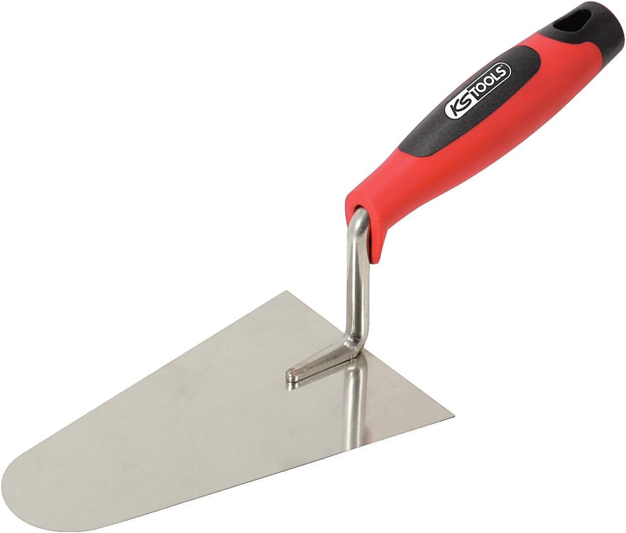 KS TOOLS 144.0313 Stainless Steel plastering Trowel, Round, 200mm, one Size, Clear