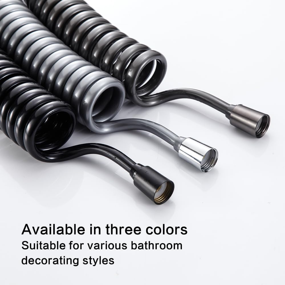 Spring Flexible Shower Hose,ABS Flexible Telescopic Shower Hose for Toilet Faucet, Bidet Sprayer, Hand Shower, Basin faucet showers, Bathroom Spiral Flexible Shower Hose (gray)