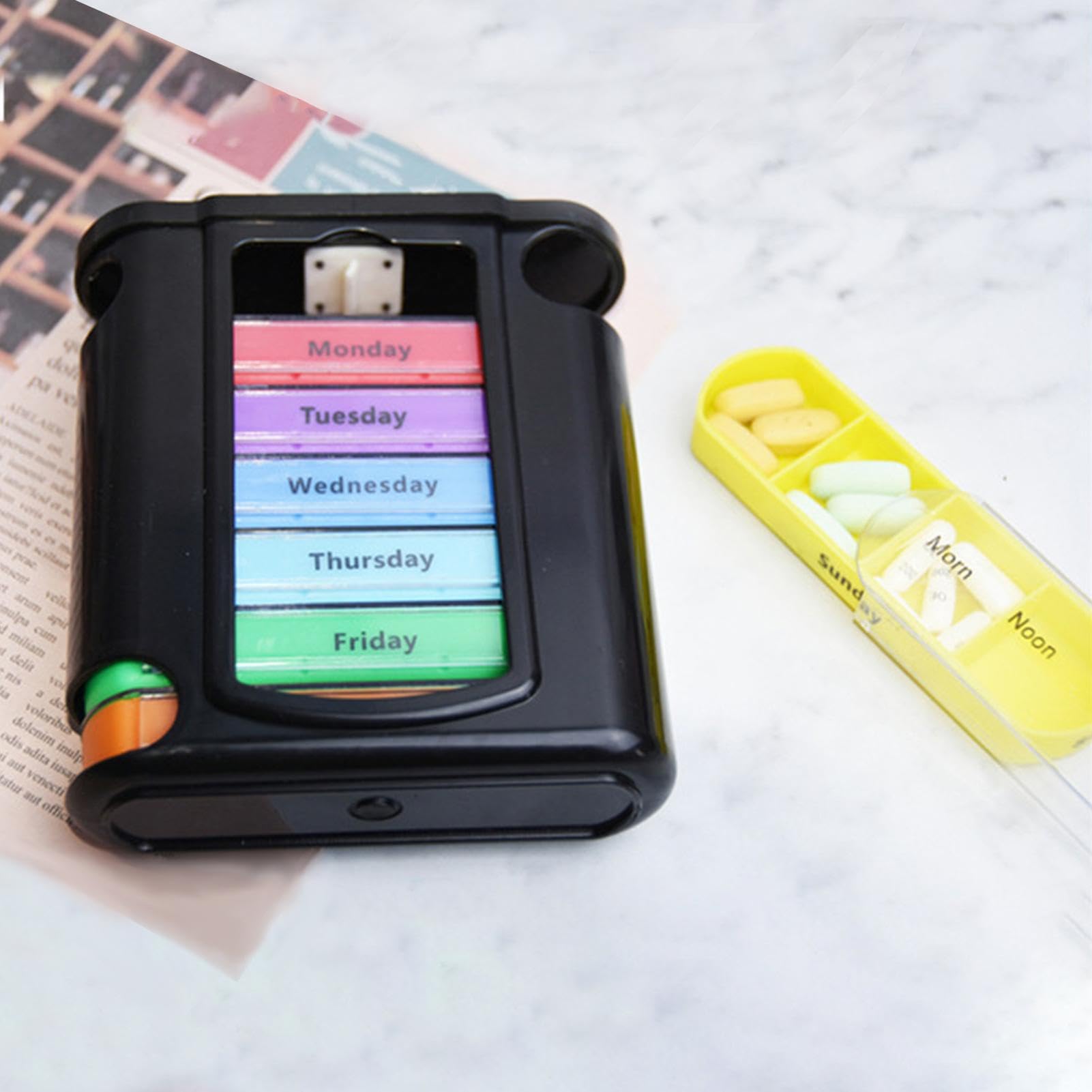 Portapillole da viaggio organizer settimanale per pillole scatola portatile carina dispenser medicinali
