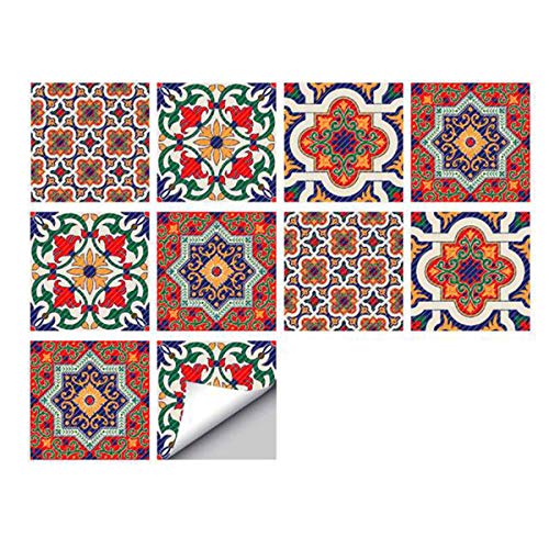 Petyoung Muursticker, 10 stuks zelfklevende backsplash muursticker schil en stok anti-slip tegelstickers waterdichte wandtegels stickers voor wanddecoratie