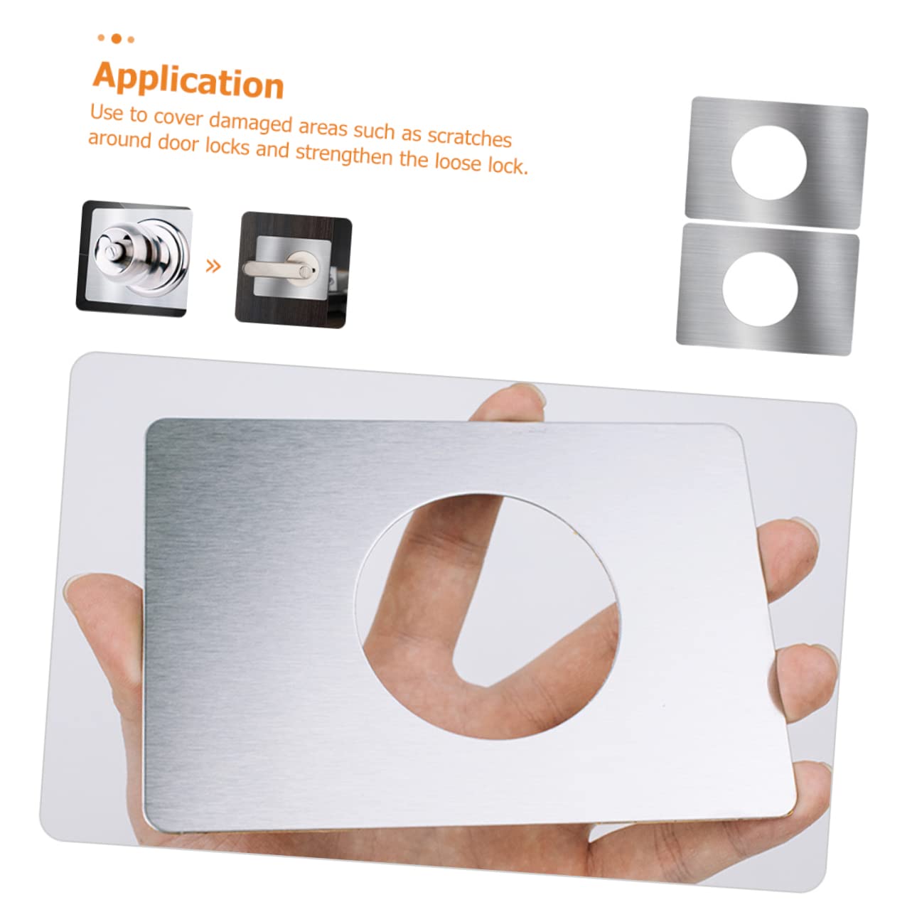 Tofficu 10 ensembles Pièce De Réparation De Serrure De Porte Gâche Plaque De Protection De Porte Plaque De Renfort De Porte Fix Renforcer Les Plaques De Porte Plaque De 2 pièces * 10