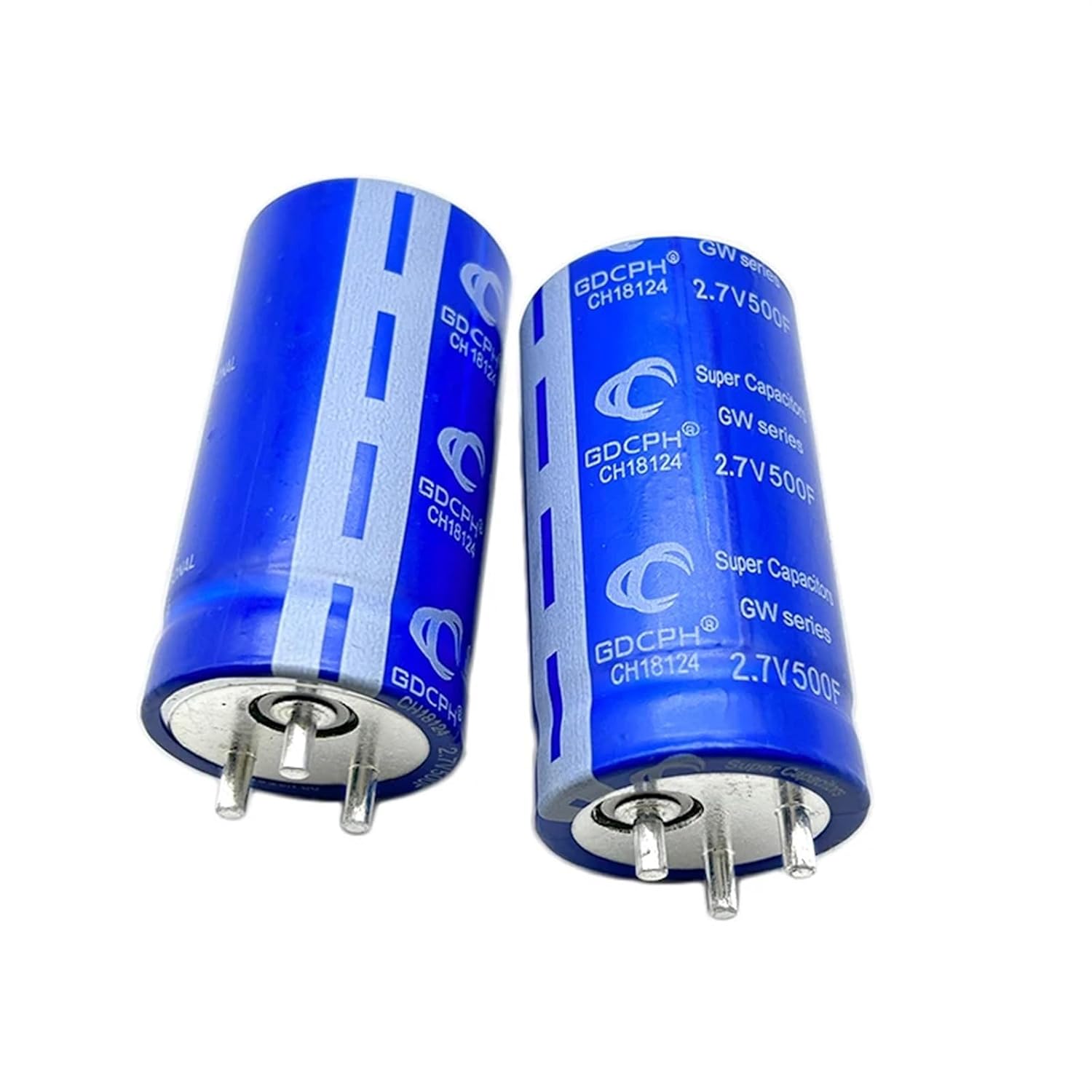 2Pcs 2.7V500F Super Capacitor 32 * 63mm Supercapacitor Car Rectifier Large Current