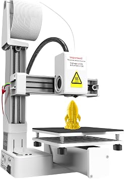 Quiet 3D Printer Lightweighted Entry Leveled Printer for Beginners Featuring Simple Button Print Control