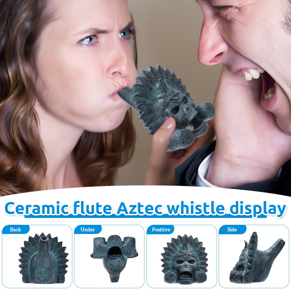 Aztecka gwizdek śmierci, 125 dB, krzyk Aztec Death Whistle, krzycząca aztecka gwizdek śmierci, autentyczne ludzkie krzyki z workiem ze sznurkiem, idealna na Dzień Zmarłych
